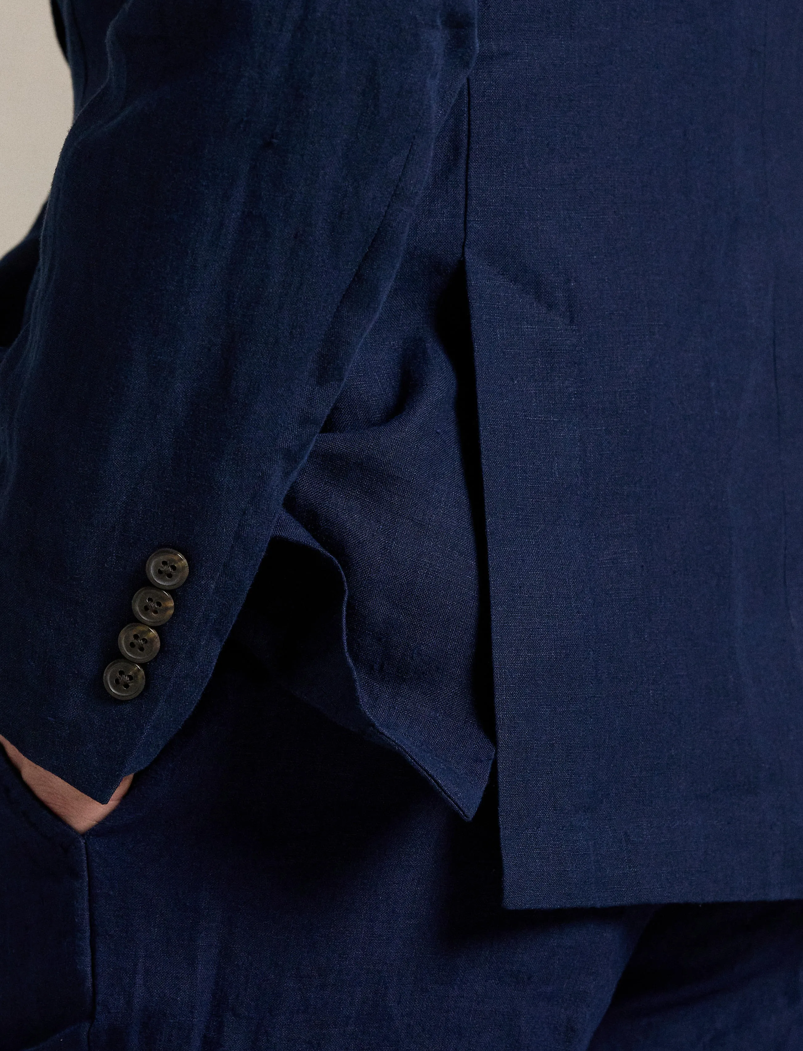 Polo Ralph Lauren - Polo Soft Modern Fit Linen Suit Jacket - einreiher - navy - 5