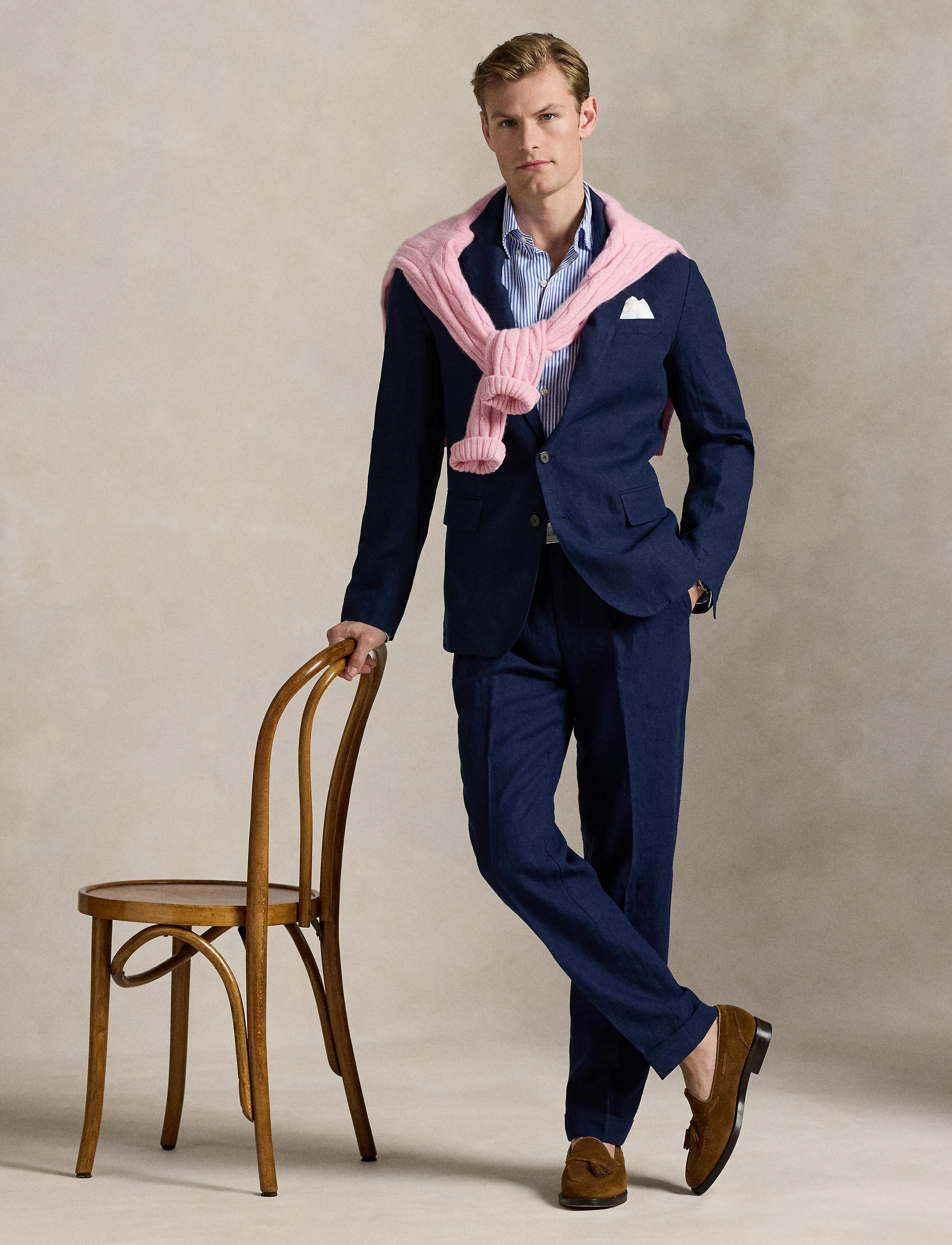 Polo Ralph Lauren Polo Soft Modern Fit Linen Suit Jacket kavajer herr – bild 5