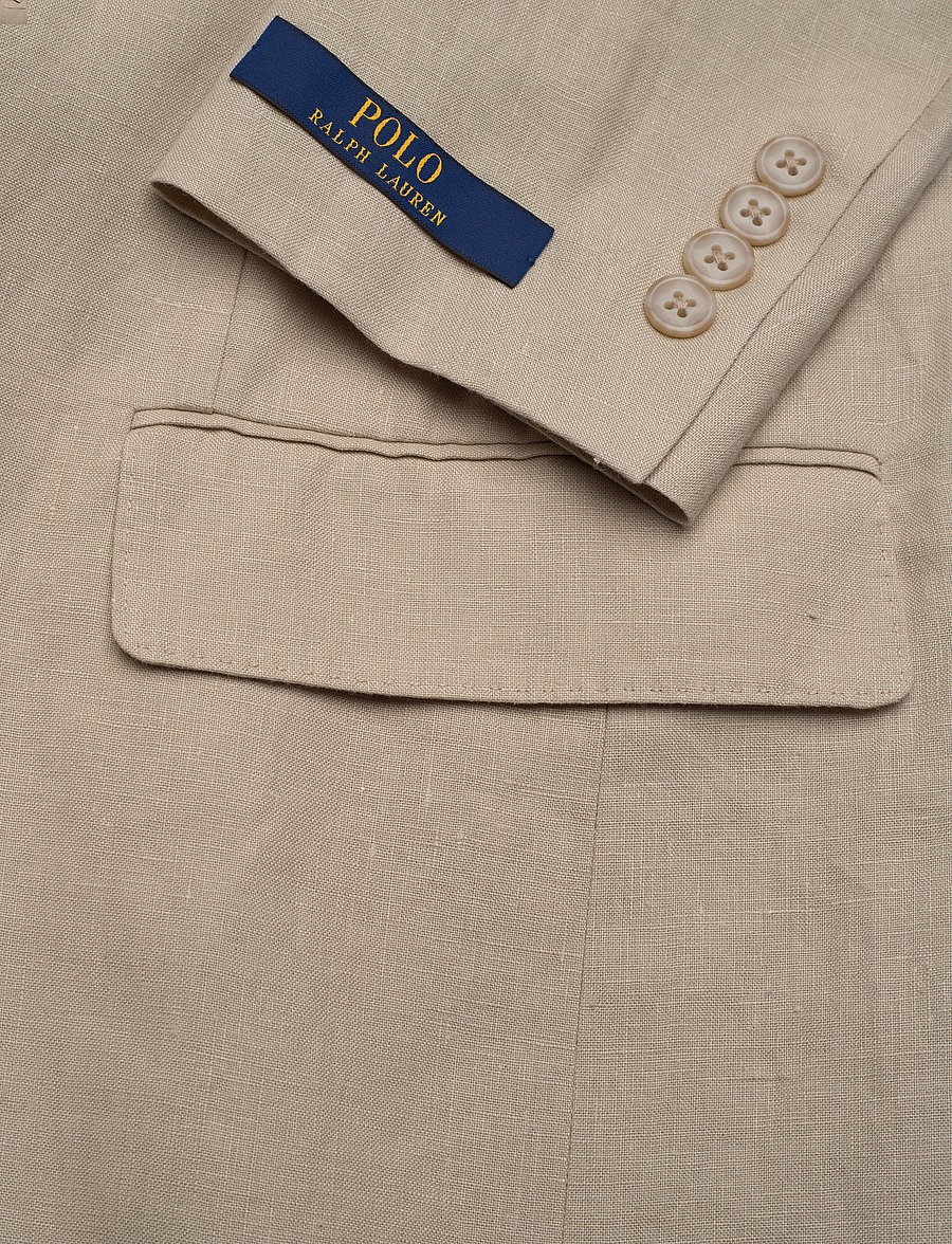 Polo Ralph Lauren - Polo Soft Modern Fit Linen Suit Jacket - Ühe rinnatisega pintsakud - spring beige - 3