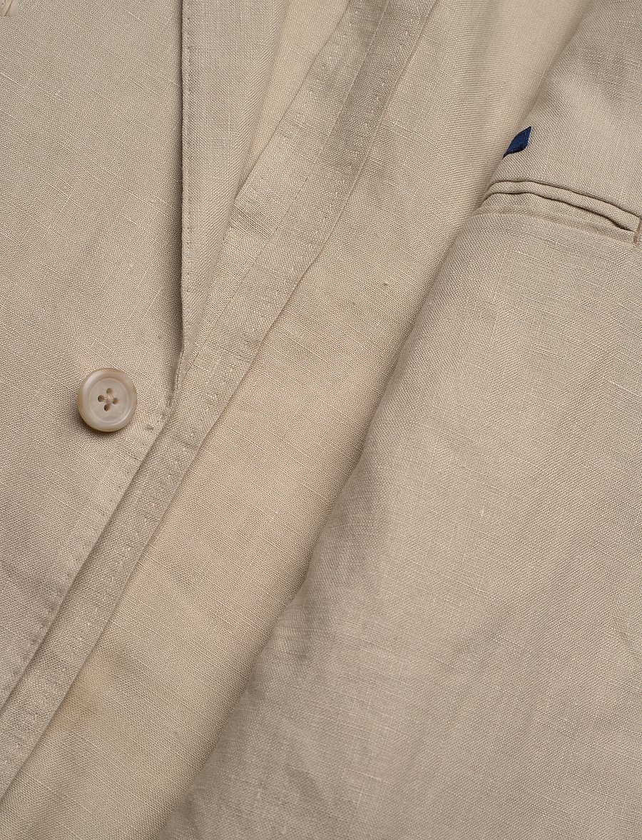 Polo Ralph Lauren - Polo Soft Modern Fit Linen Suit Jacket - Ühe rinnatisega pintsakud - spring beige - 4