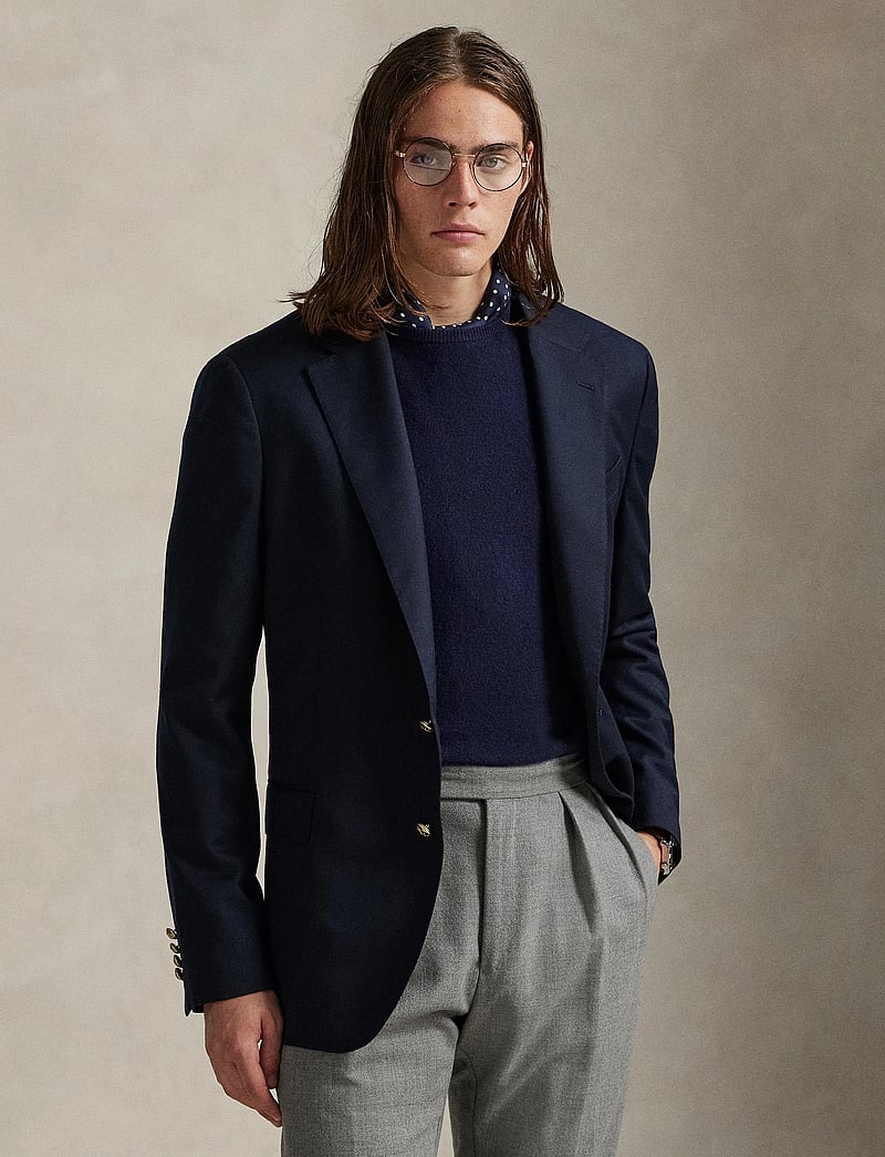 Polo Ralph Lauren - WOOL GARBADINE-MDN P2NT - marynarki jednorzędowe - navy - 0