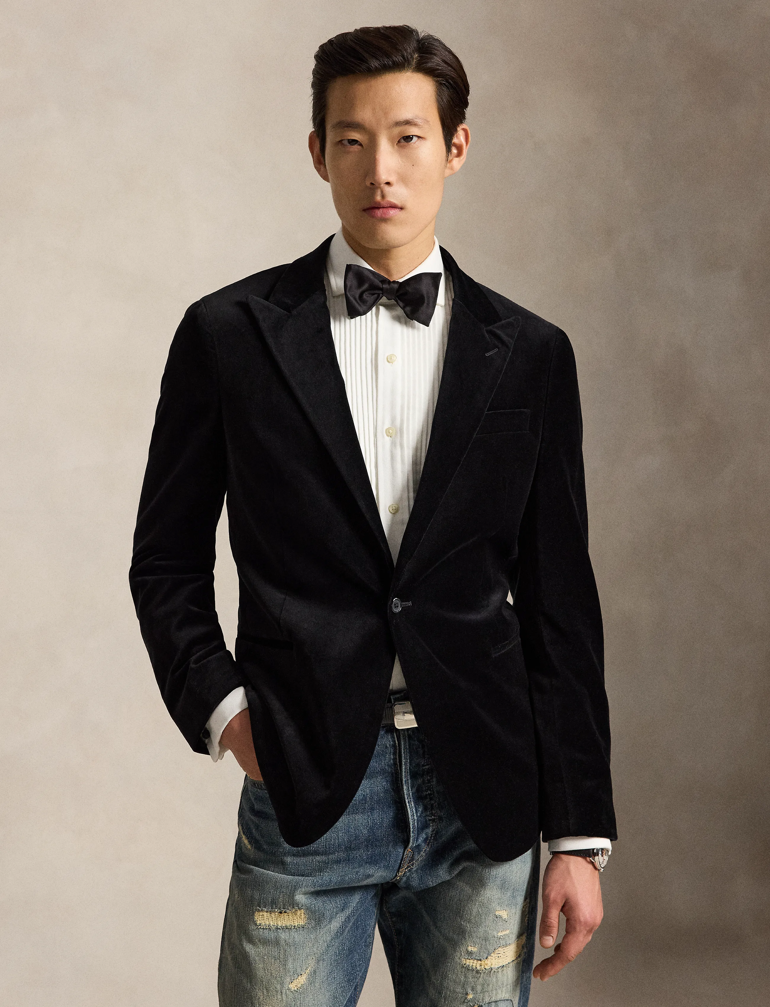 Polo Ralph Lauren - Modern Fit Velvet Jacket - black - 1