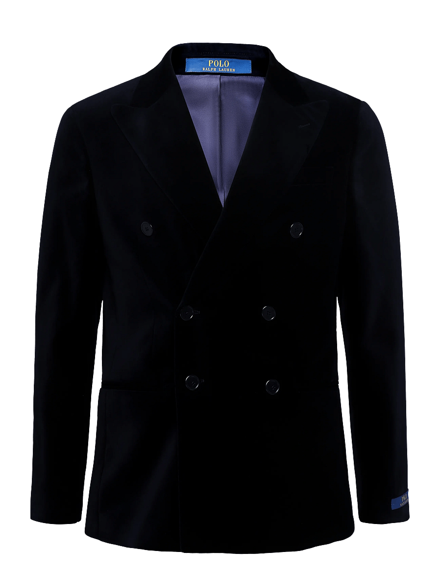Polo Ralph Lauren - Polo Modern Fit Velvet Jacket - blazers croisés - navy - 1
