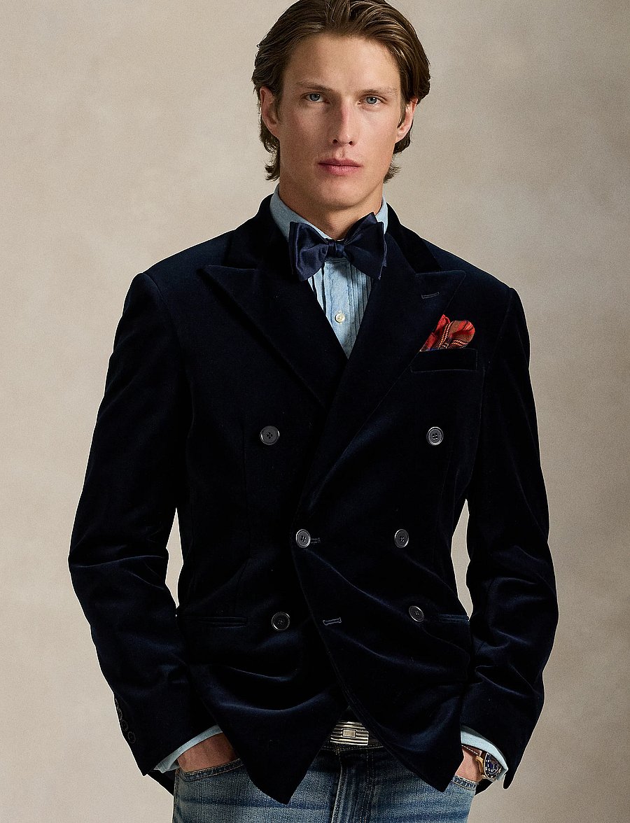 Polo Ralph Lauren - Polo Modern Fit Velvet Jacket - navy - 0