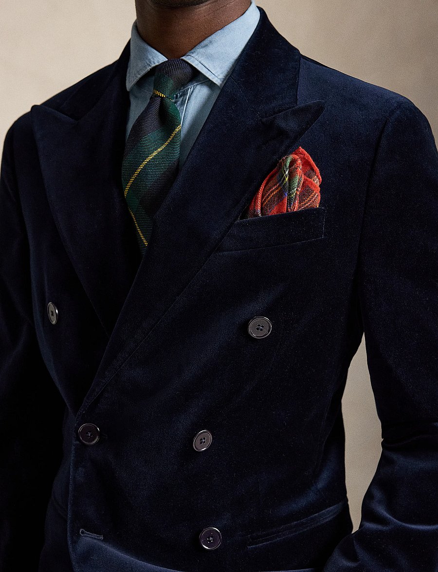 Polo Ralph Lauren - Polo Modern Fit Velvet Jacket - kaksiriviset bleiserit - navy - 3