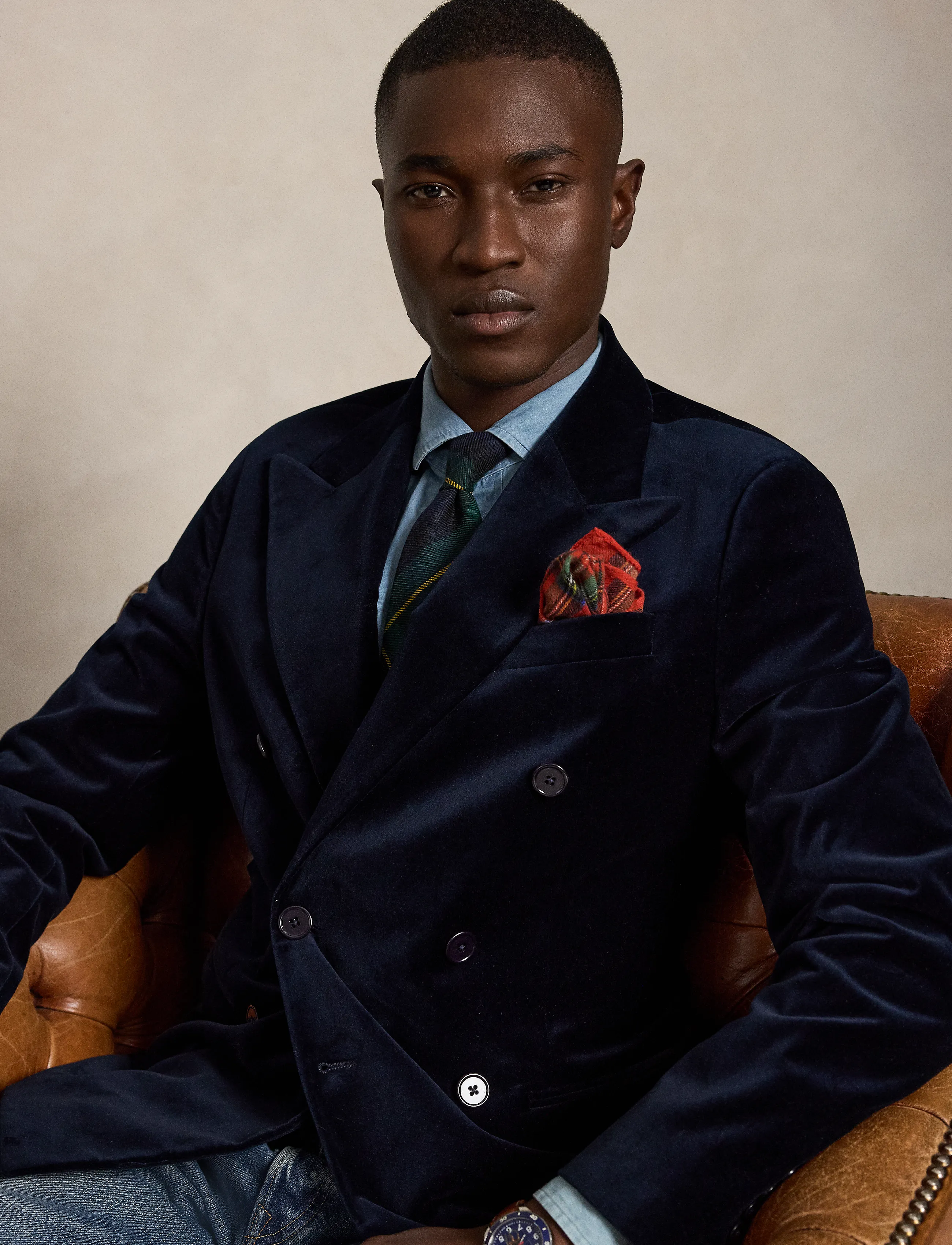 Polo Ralph Lauren - Polo Modern Fit Velvet Jacket - navy - 3