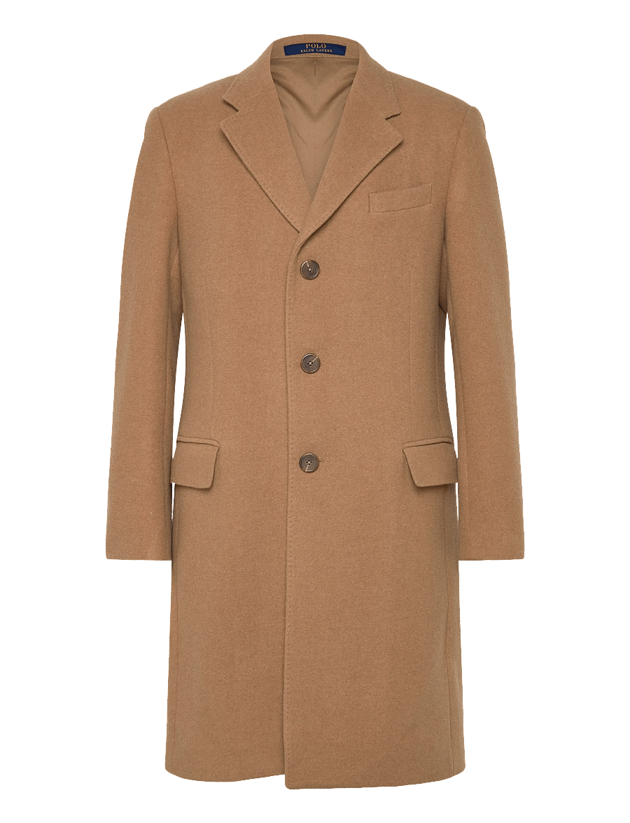 Polo Ralph Lauren - Melton Topcoat - wollmäntel - camel - 0