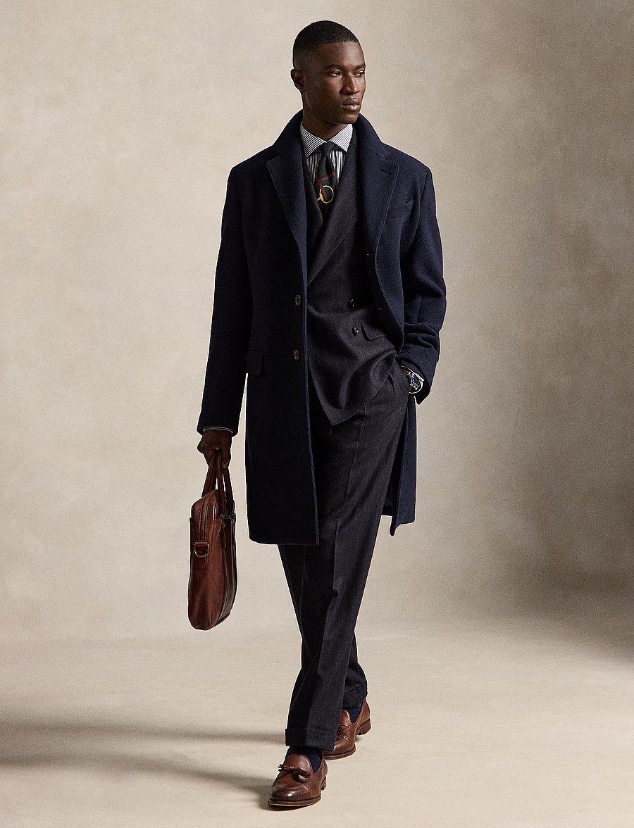 Polo Ralph Lauren - Melton Topcoat - wollmäntel - navy - 0