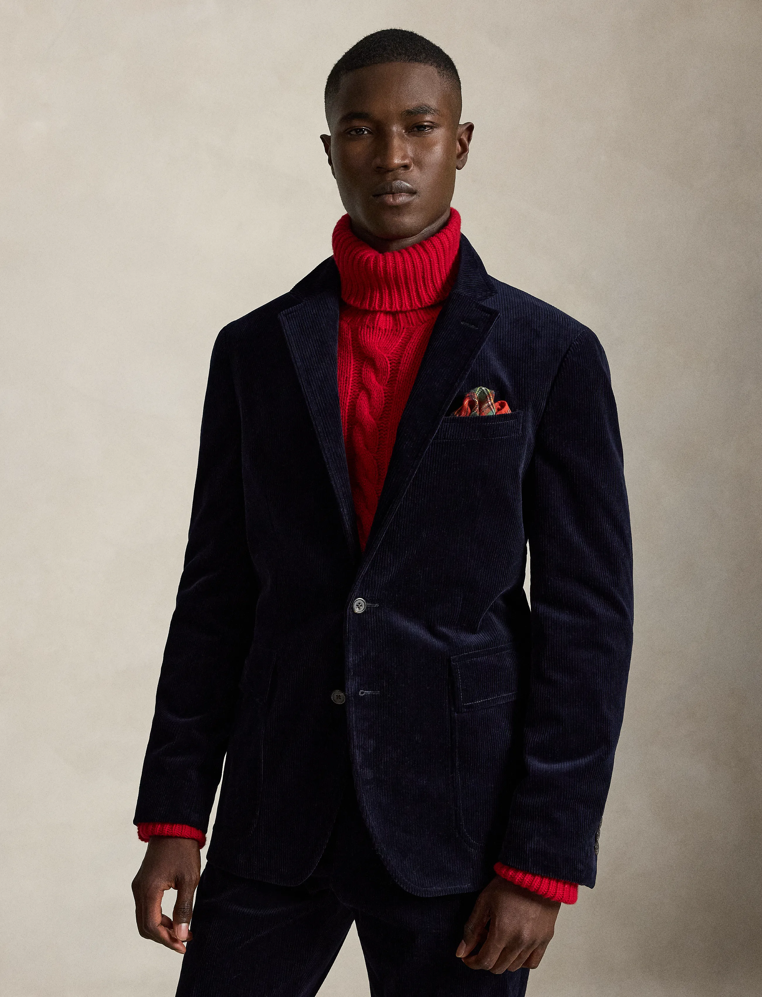 Polo Ralph Lauren Polo Modern Fit Stretch Corduroy Jacket, Mænd, Fløjlsjakke, Navy, Str: 52