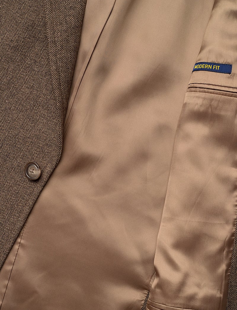 Polo Ralph Lauren - Polo Modern Fit Herringbone Sport Coat - einreiher - brown/tan - 4