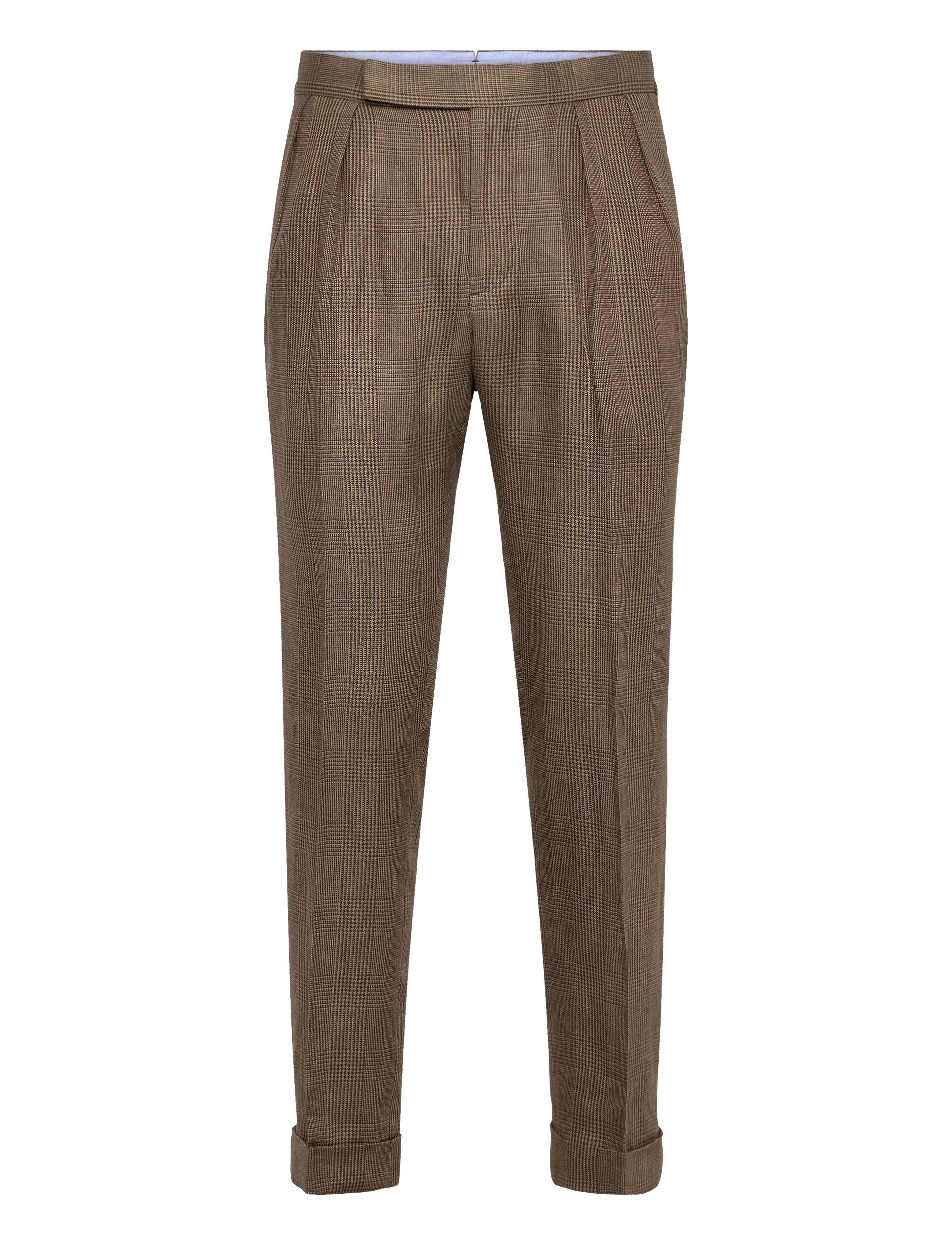 Polo Ralph Lauren Glen Plaid Twill Suit Trouser - Trousers - SAGE MULTI / brown