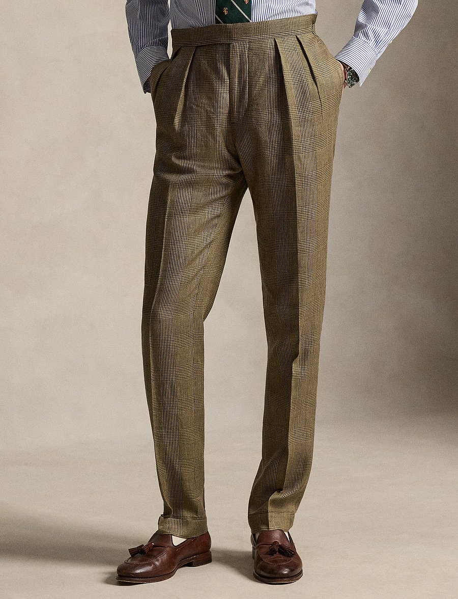 Polo Ralph Lauren - Glen Plaid Twill Suit Trouser - business - sage multi - 0