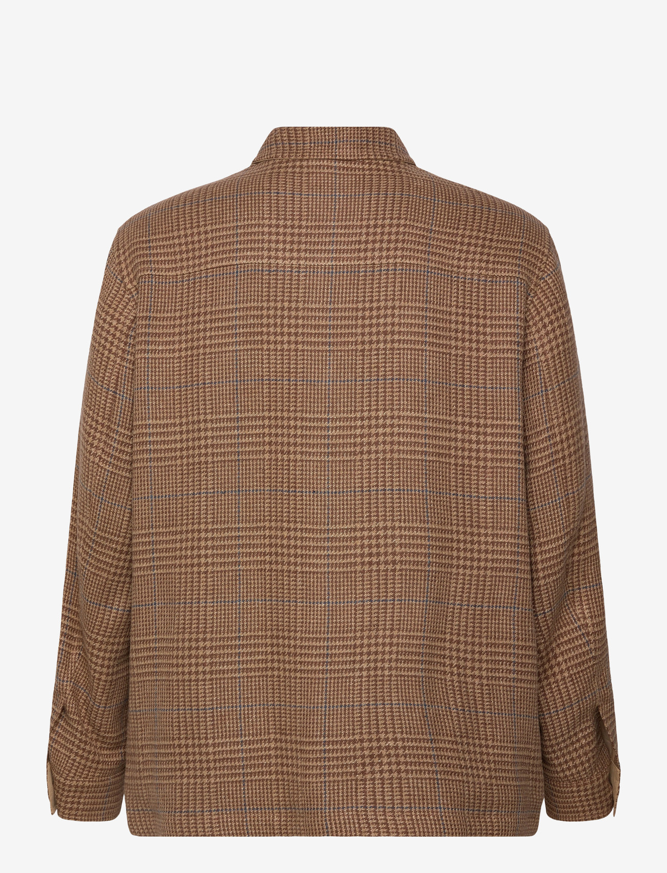 Polo Ralph Lauren - Tailored Fit Overcheck Glen Plaid Jacket - villased jakid - camel/brown w blu - 1