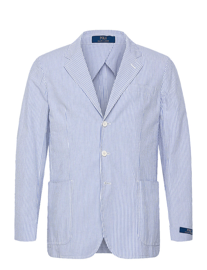 Polo Ralph Lauren - Polo Soft Modern Fit Seersucker Jacket - Ühe rinnatisega pintsakud - bright blue/white - 0