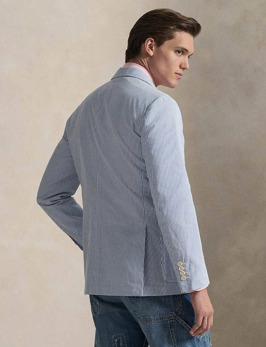 Polo Ralph Lauren - SEERSUCKER-WVN-BLAZER/SPORT COAT - bright blue/white - 3