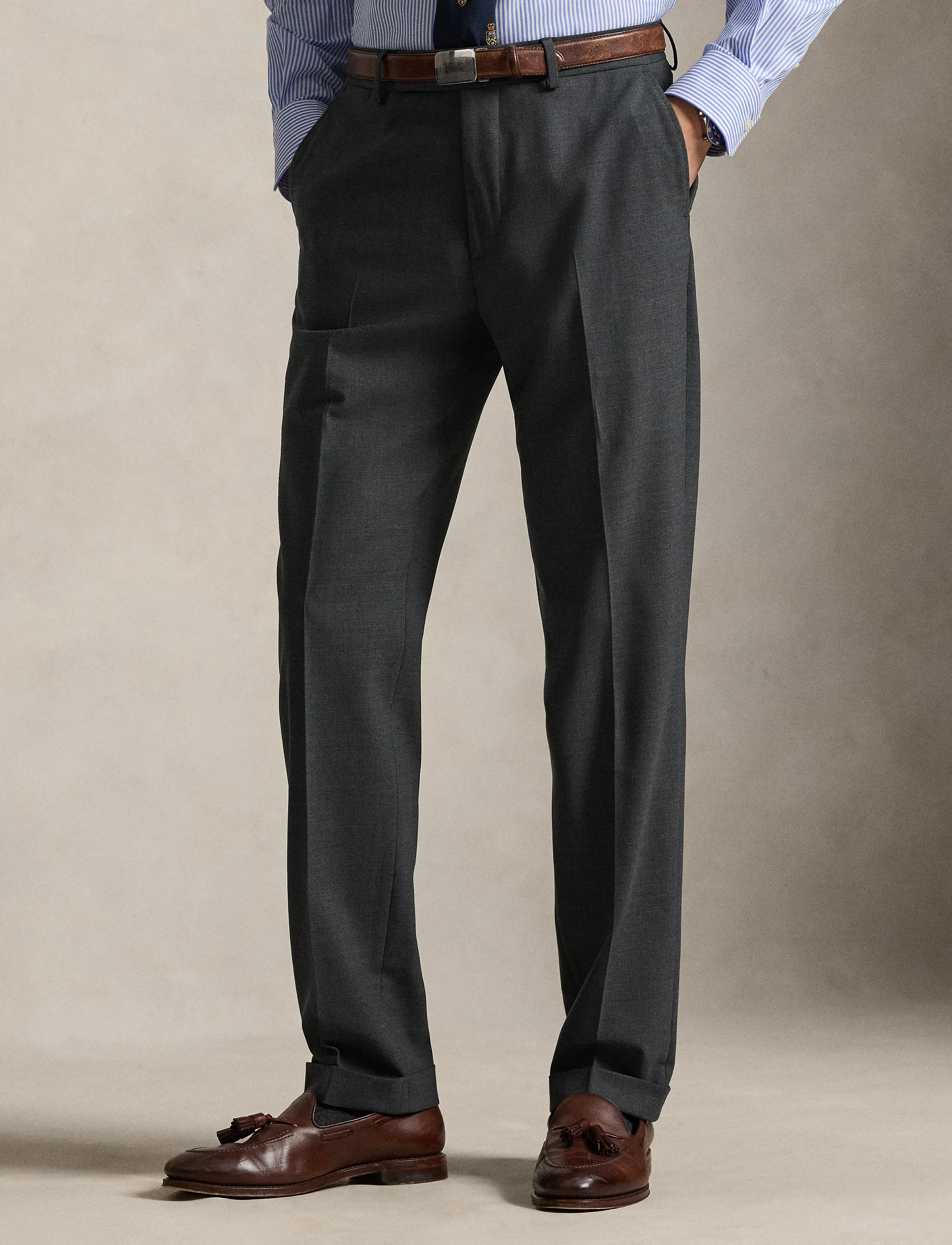 Polo Ralph Lauren - TAILORED TWILL WOOL-WVN-PANTS - formell - charcoal - 2