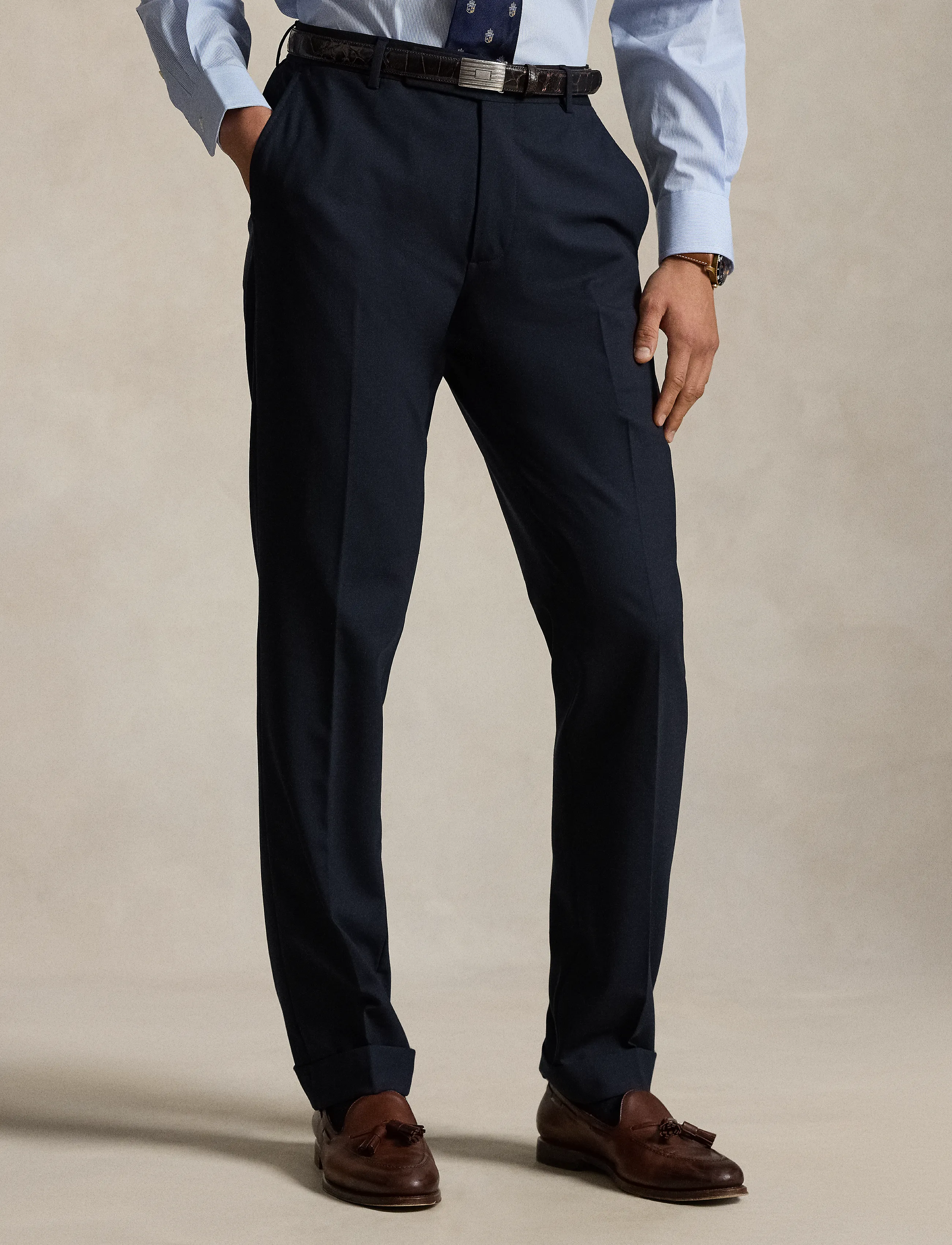 Polo Ralph Lauren - TAILORED TWILL WOOL-WVN-PANTS - navy - 4