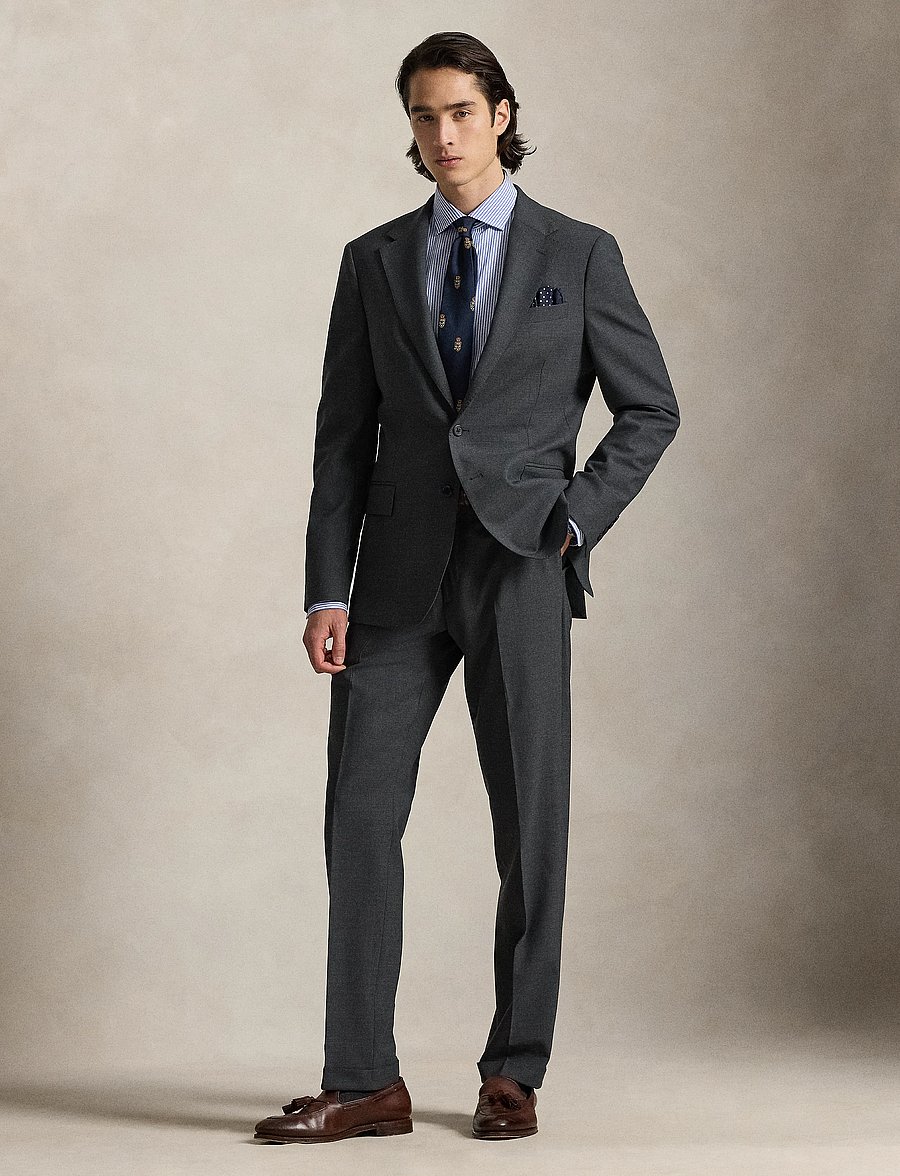 Polo Ralph Lauren - Polo Modern Fit Wool-Blend Suit Jacket - enkeltradede blazere - charcoal - 1