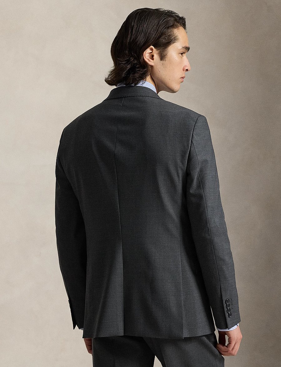 Polo Ralph Lauren - Polo Modern Fit Wool-Blend Suit Jacket - enkeltradede blazere - charcoal - 4