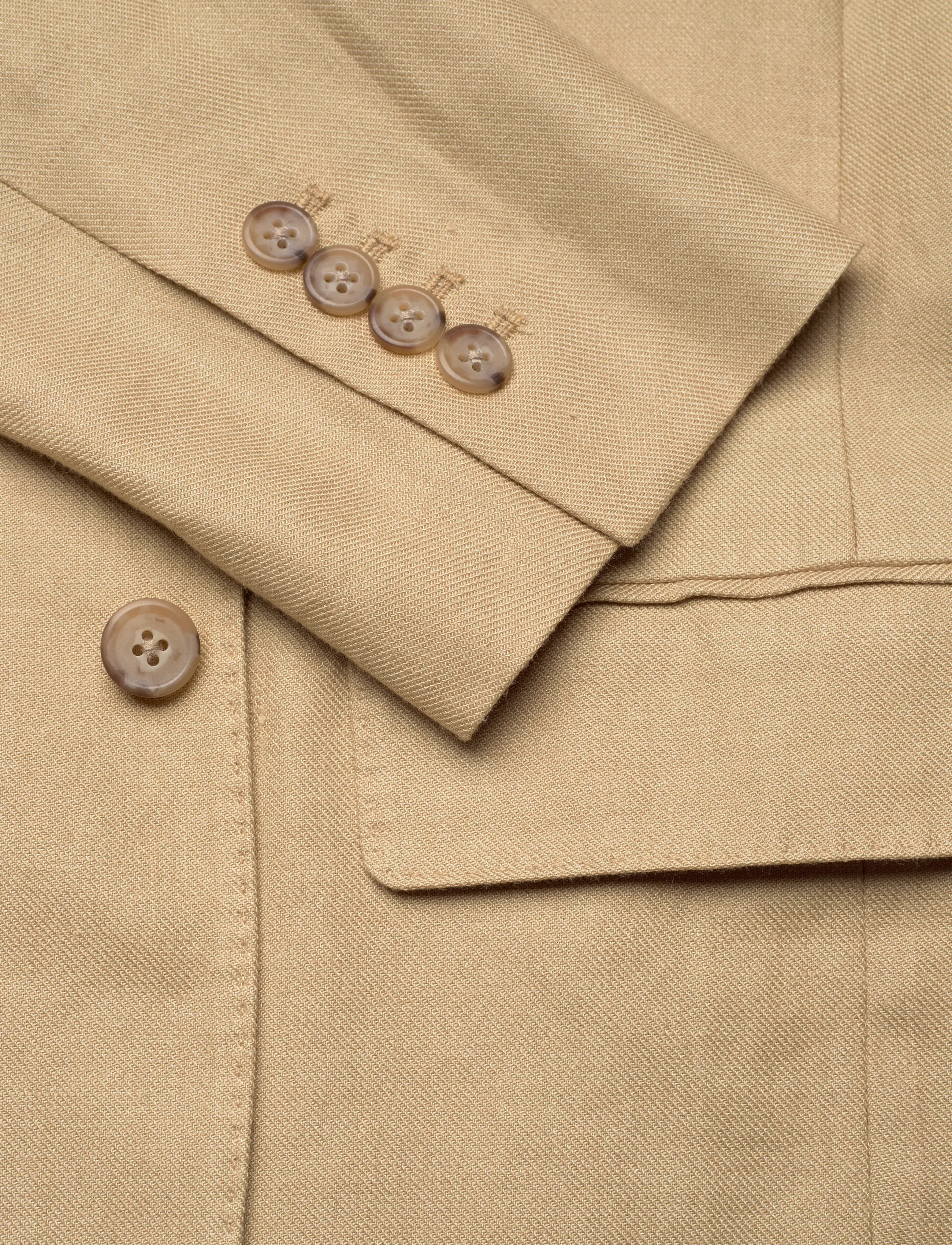 Polo Ralph Lauren - Polo Soft Modern Fit Linen-Blend Jacket - einreiher - tan - 3
