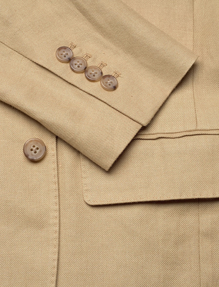 Polo Ralph Lauren - Polo Soft Modern Fit Linen-Blend Jacket - einreiher - tan - 3