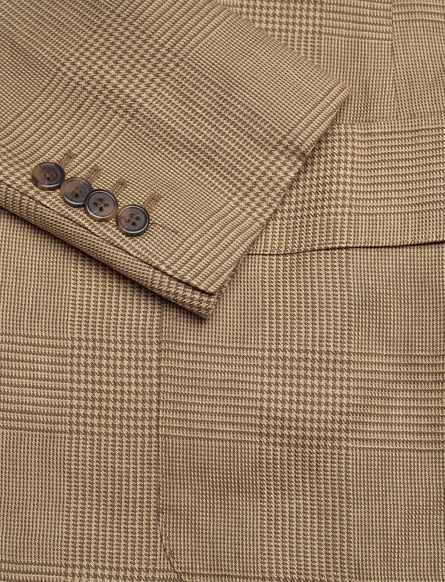 Polo Ralph Lauren - Polo Modern Fit Glen Plaid Sport Coat - einreiher - tan/brown - 3