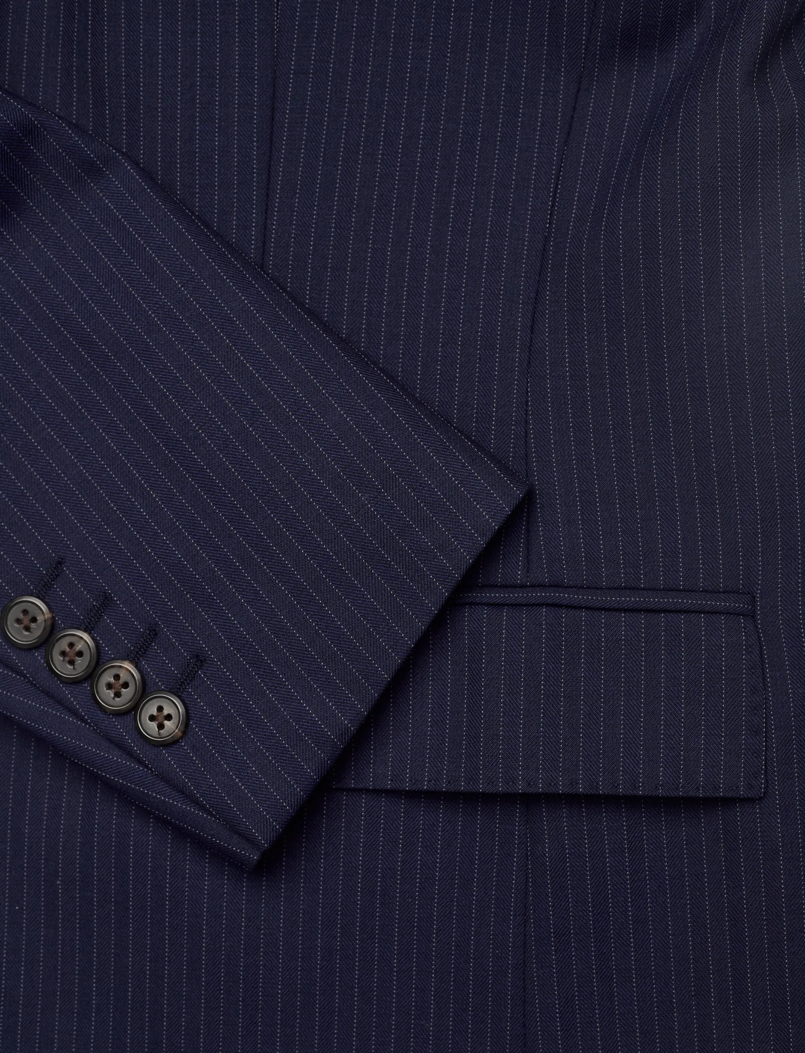Polo Ralph Lauren - Polo Modern Fit Pinstripe Twill Jacket - enkeltradede blazere - navy - 3