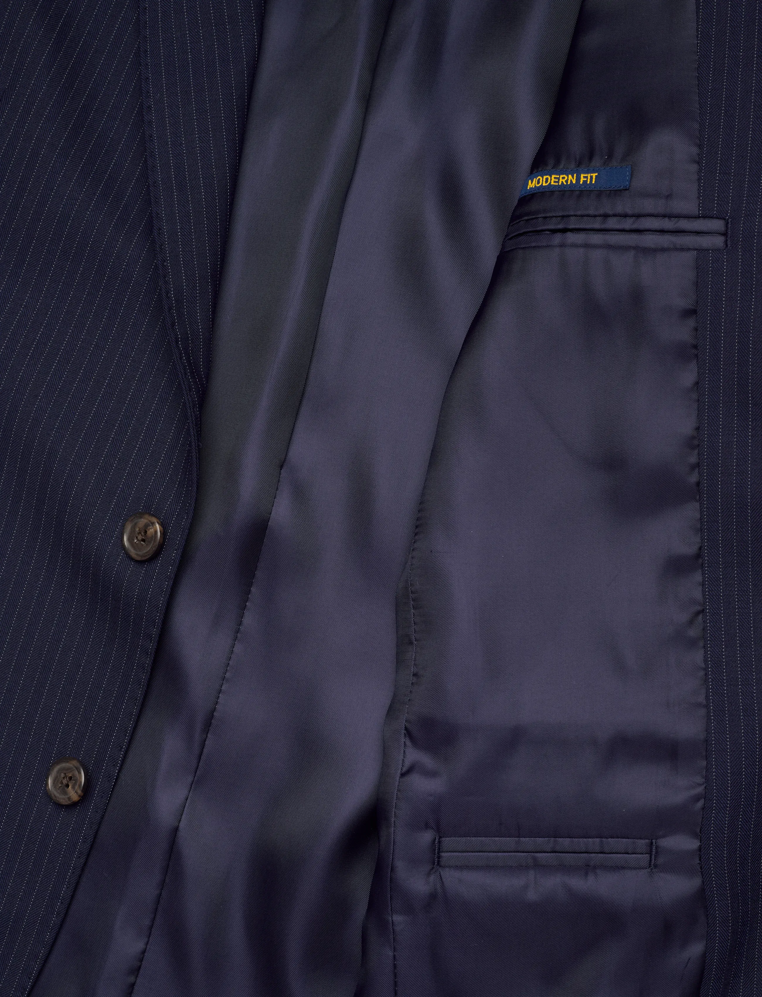 Polo Ralph Lauren - Polo Modern Fit Pinstripe Twill Jacket - enkeltradede blazere - navy - 4