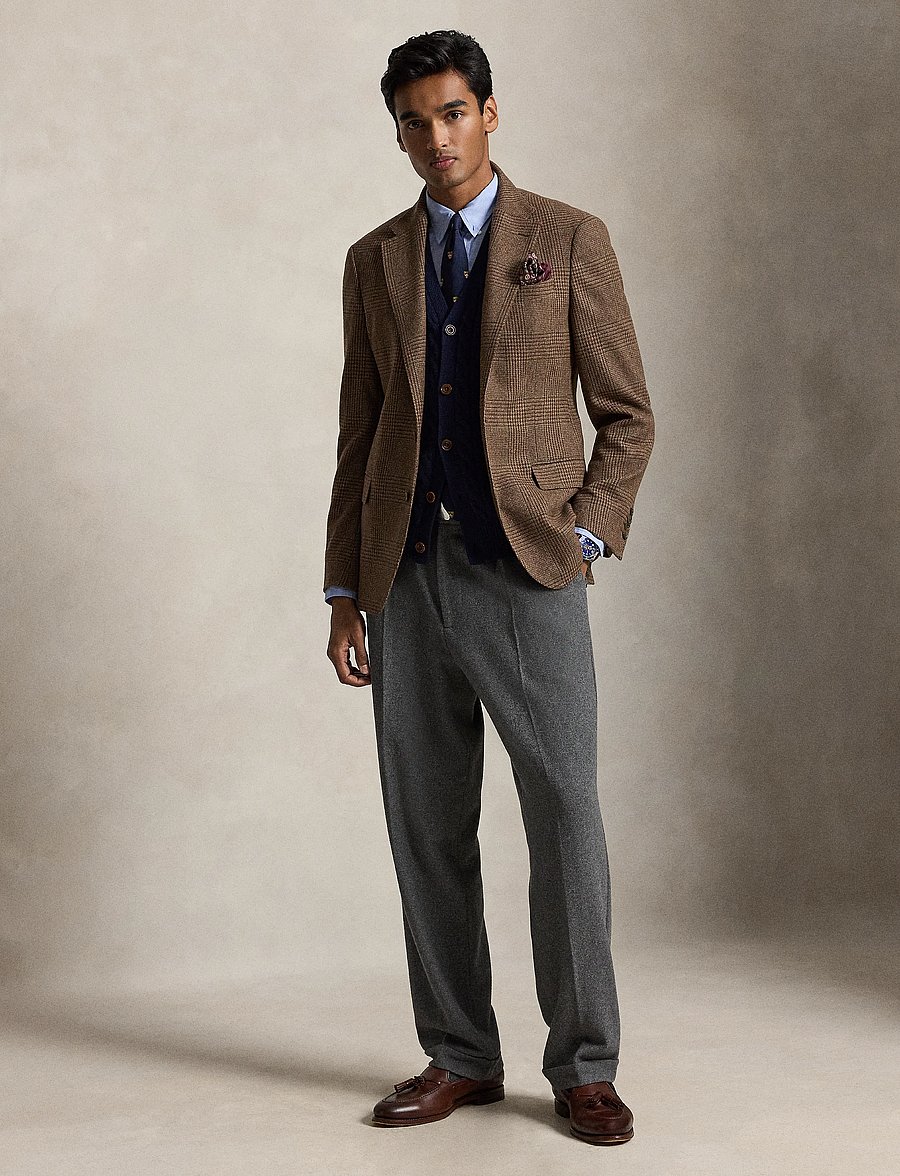 Polo Ralph Lauren - Polo Modern Fit Glen Plaid Sport Coat - einreiher - brown multi w/gre - 0