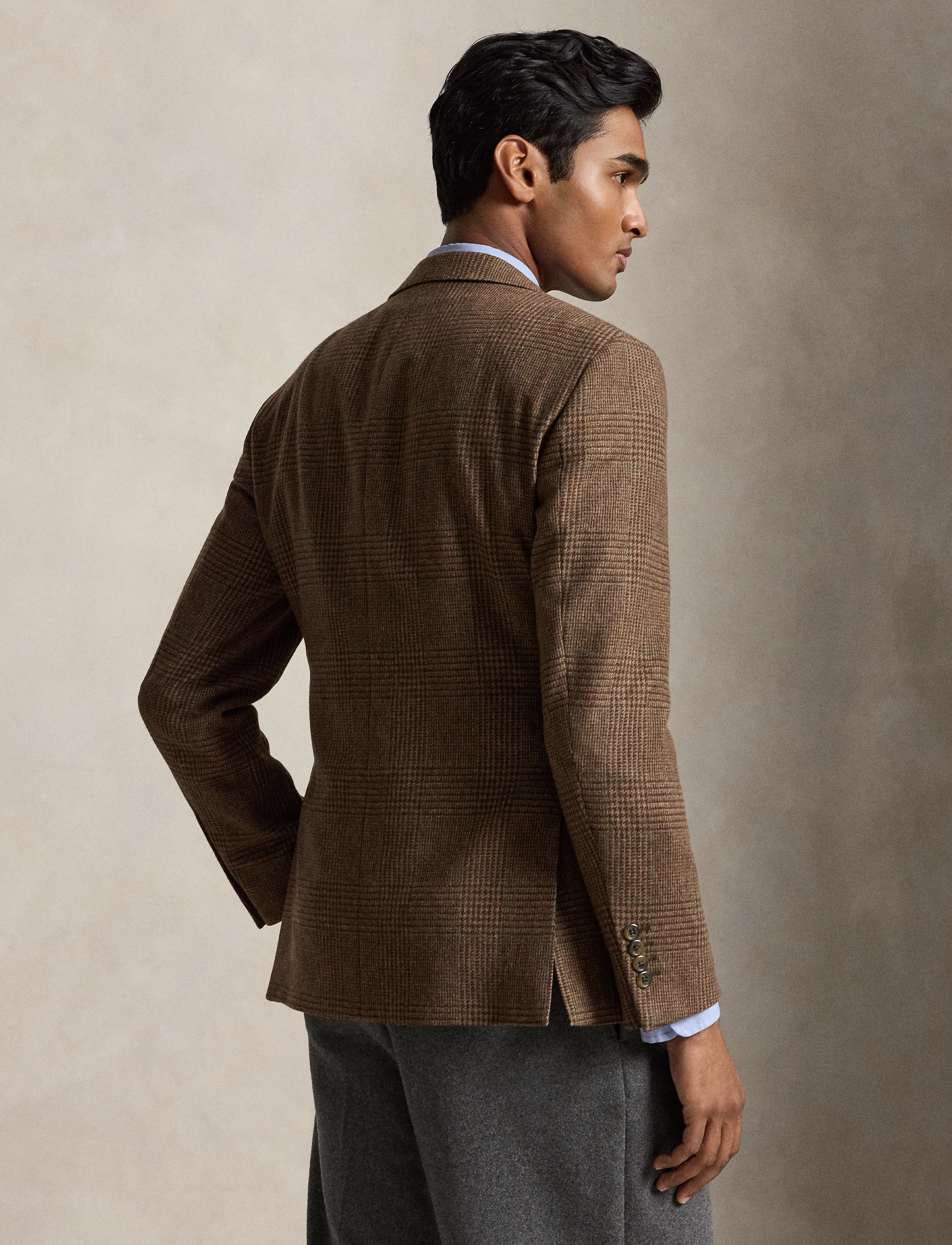 Polo Ralph Lauren - Polo Modern Fit Glen Plaid Sport Coat - einreiher - brown multi w/gre - 3