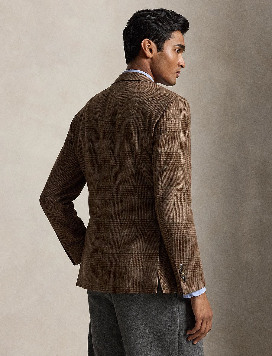 Polo Ralph Lauren - Polo Modern Fit Glen Plaid Sport Coat - einreiher - brown multi w/gre - 3