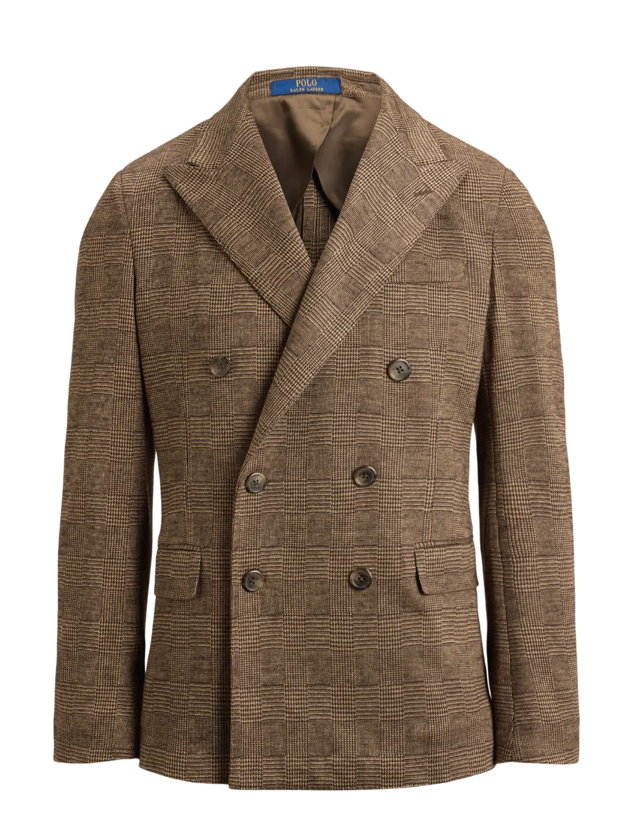 Polo Ralph Lauren GLENPLAID KNIT-WVN-BLAZER/SPORT COA - Visa allt - TAN/BROWN / brown