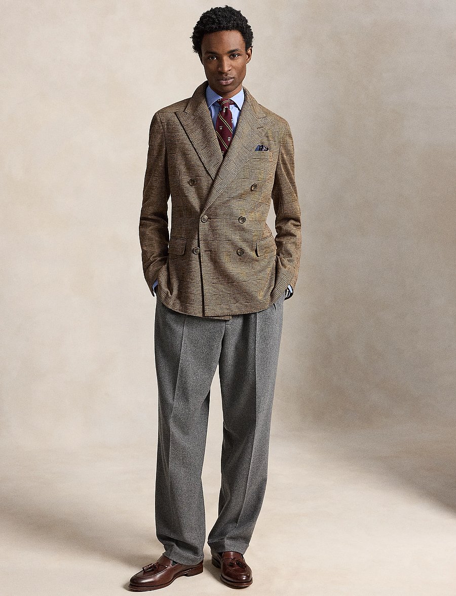 Polo Ralph Lauren - GLENPLAID KNIT-WVN-BLAZER/SPORT COA - tan/brown - 0