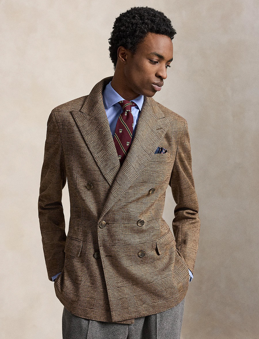 Polo Ralph Lauren - GLENPLAID KNIT-WVN-BLAZER/SPORT COA - tan/brown - 3