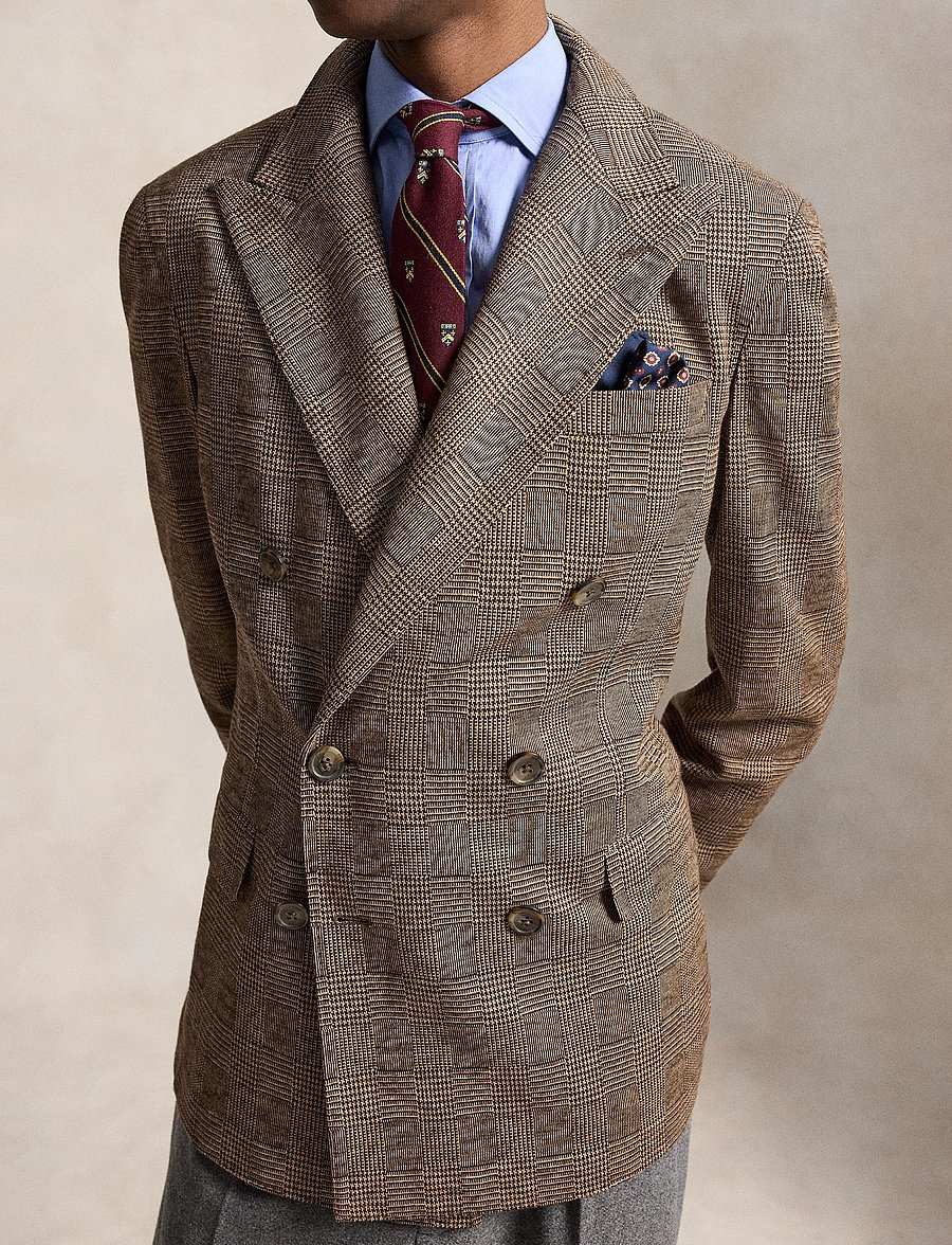 Polo Ralph Lauren - GLENPLAID KNIT-WVN-BLAZER/SPORT COA - tan/brown - 4