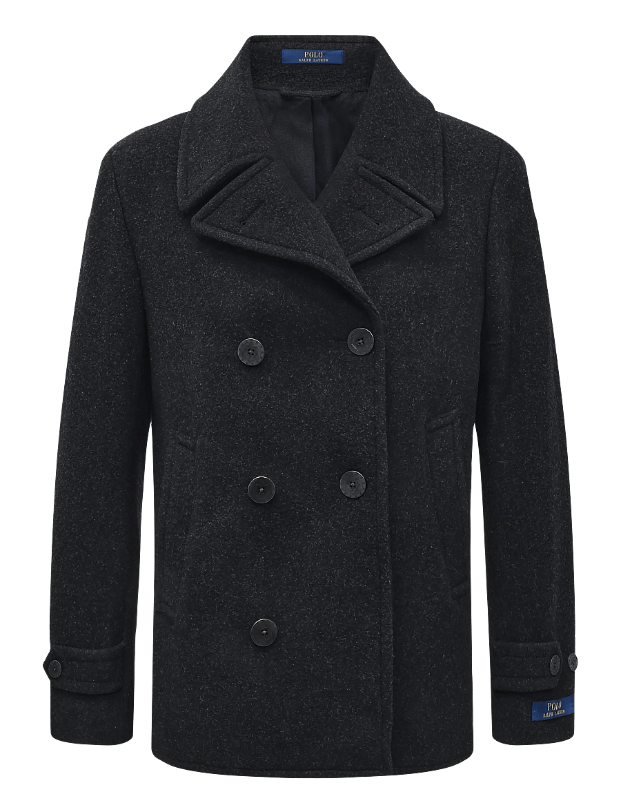Polo Ralph Lauren - Melton Peacoat - uldfrakker - charcoal - 0