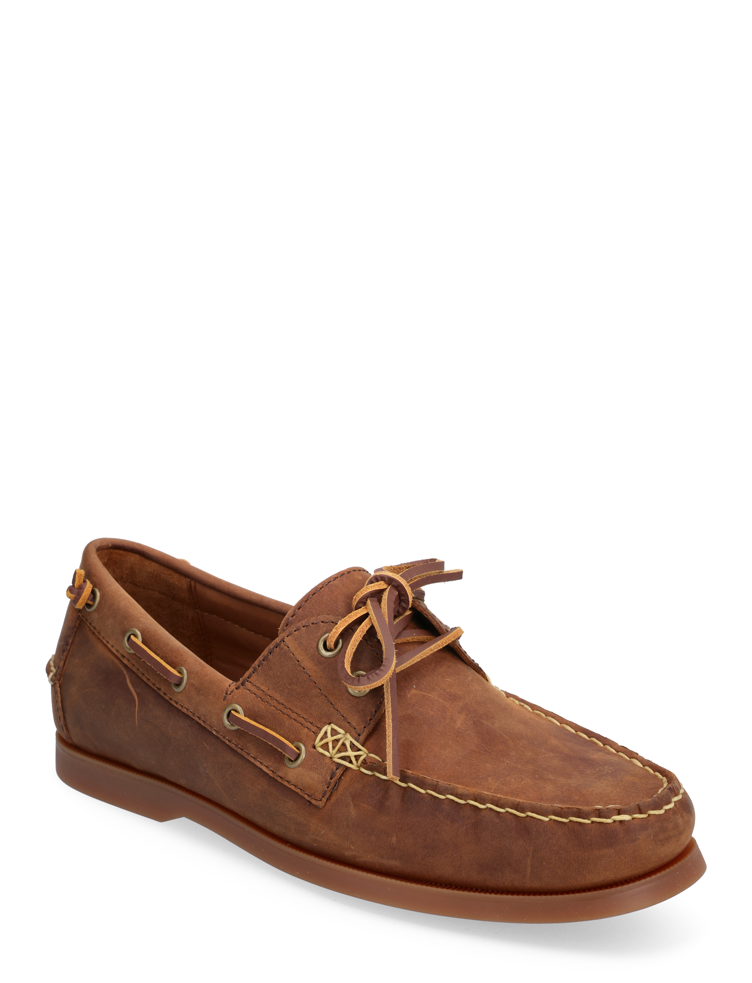 Merton Leather Boat Shoe - DEEP SADDLE