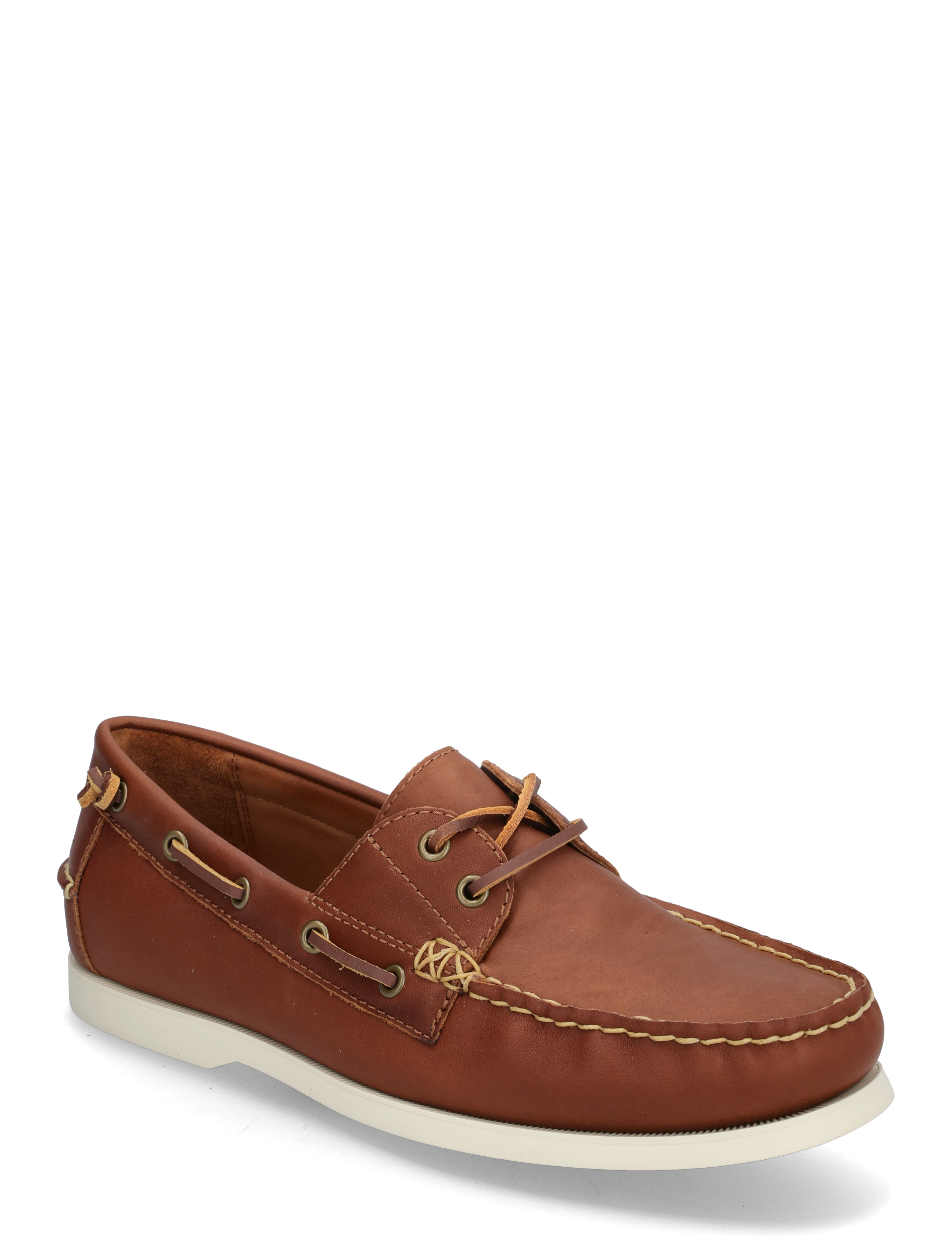 Polo Ralph Lauren Merton Color-Blocked Leather Boat Shoe - Seglarskor - TAN / brown