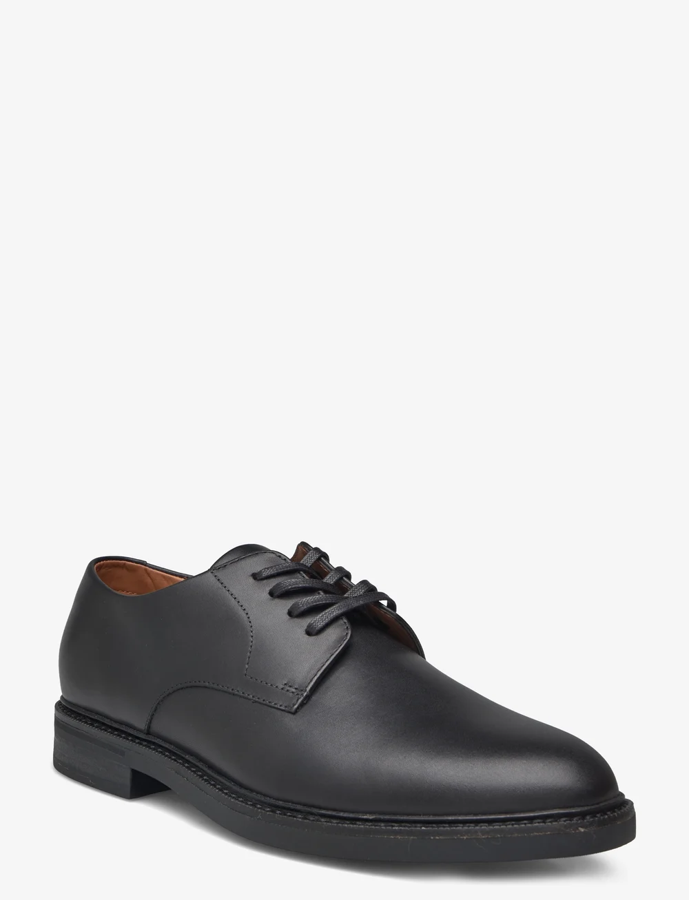 Polo Ralph Lauren - Asher Burnished Leather Derby Shoe - derby-schuhe - black - 0