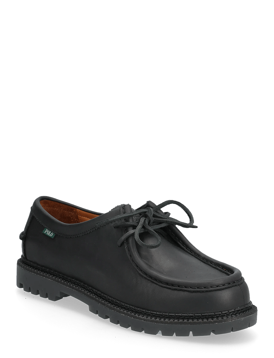 Polo Ralph Lauren - Jett Lug-Sole Leather Moc-Toe Shoe - moc toe skor - black - 0