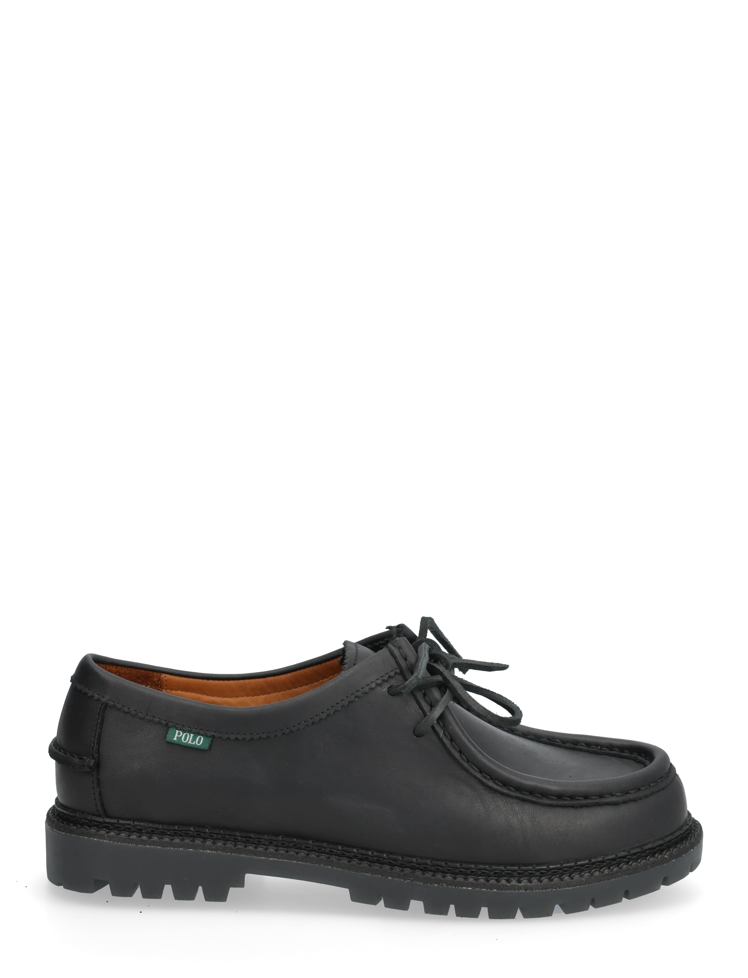 Polo Ralph Lauren - Jett Lug-Sole Leather Moc-Toe Shoe - moc-toe boots - black - 1