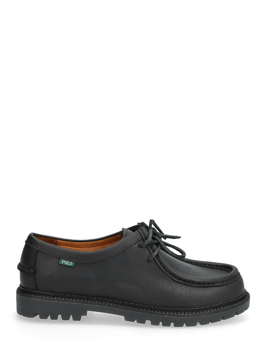 Polo Ralph Lauren - Jett Lug-Sole Leather Moc-Toe Shoe - moc toe skor - black - 1