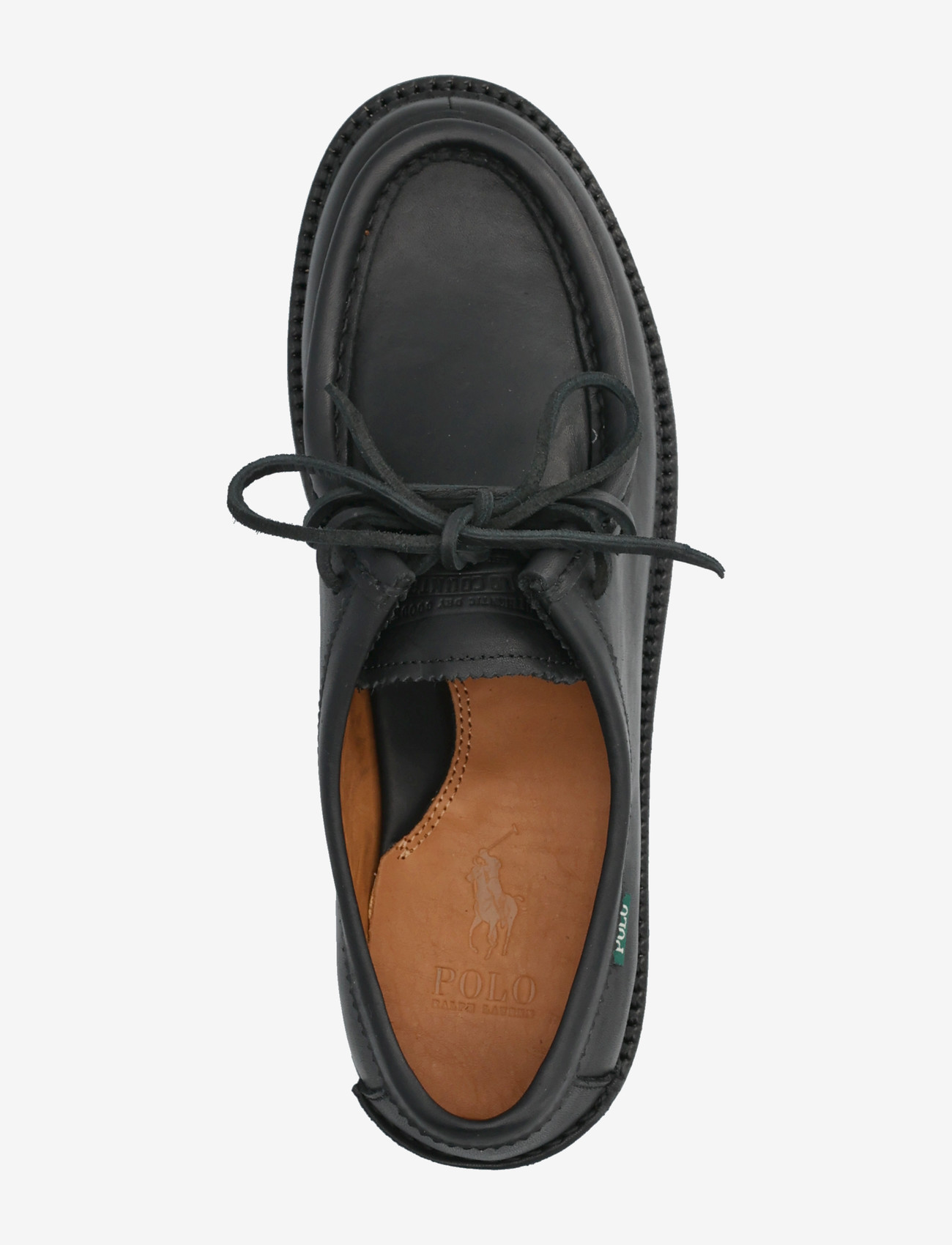 Polo Ralph Lauren - Jett Lug-Sole Leather Moc-Toe Shoe - moc toe sko - black - 3
