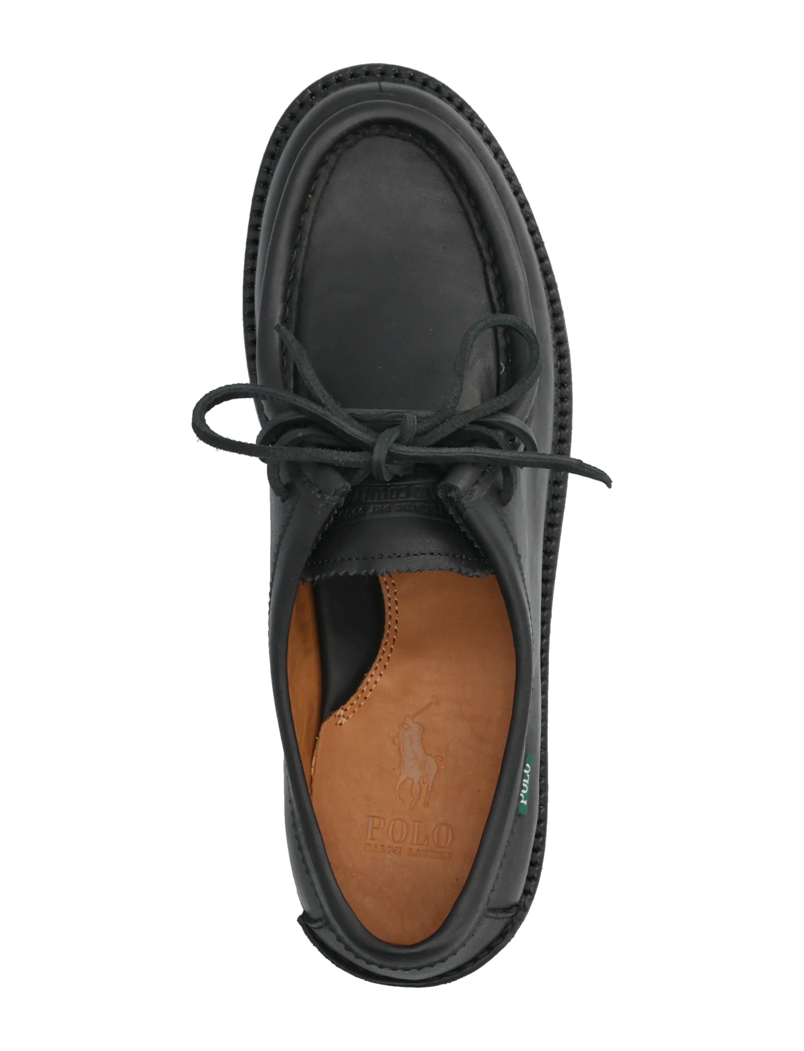 Polo Ralph Lauren - Jett Lug-Sole Leather Moc-Toe Shoe - moc-toe saapad - black - 3
