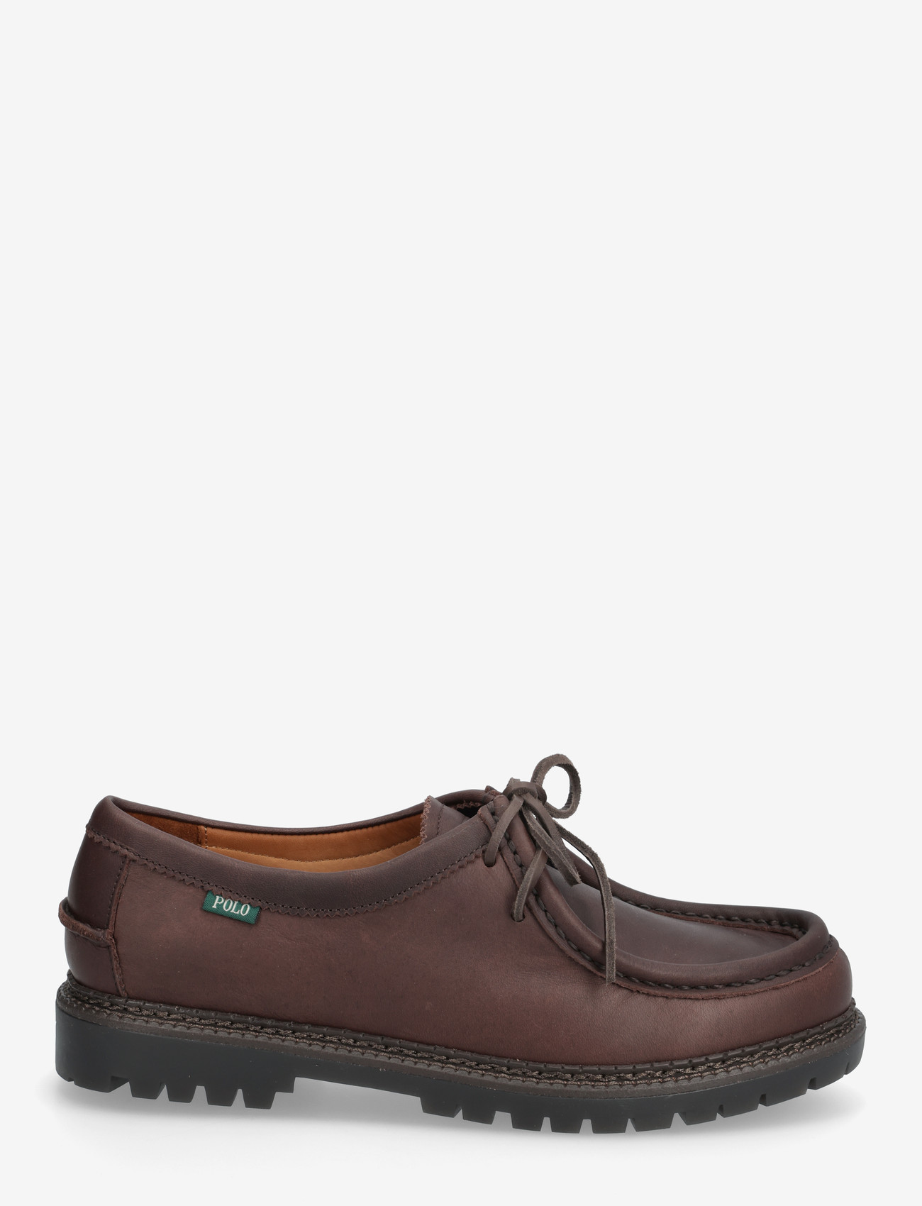 Polo Ralph Lauren - Jett Lug-Sole Leather Moc-Toe Shoe - moc toe sko - dark brown - 1