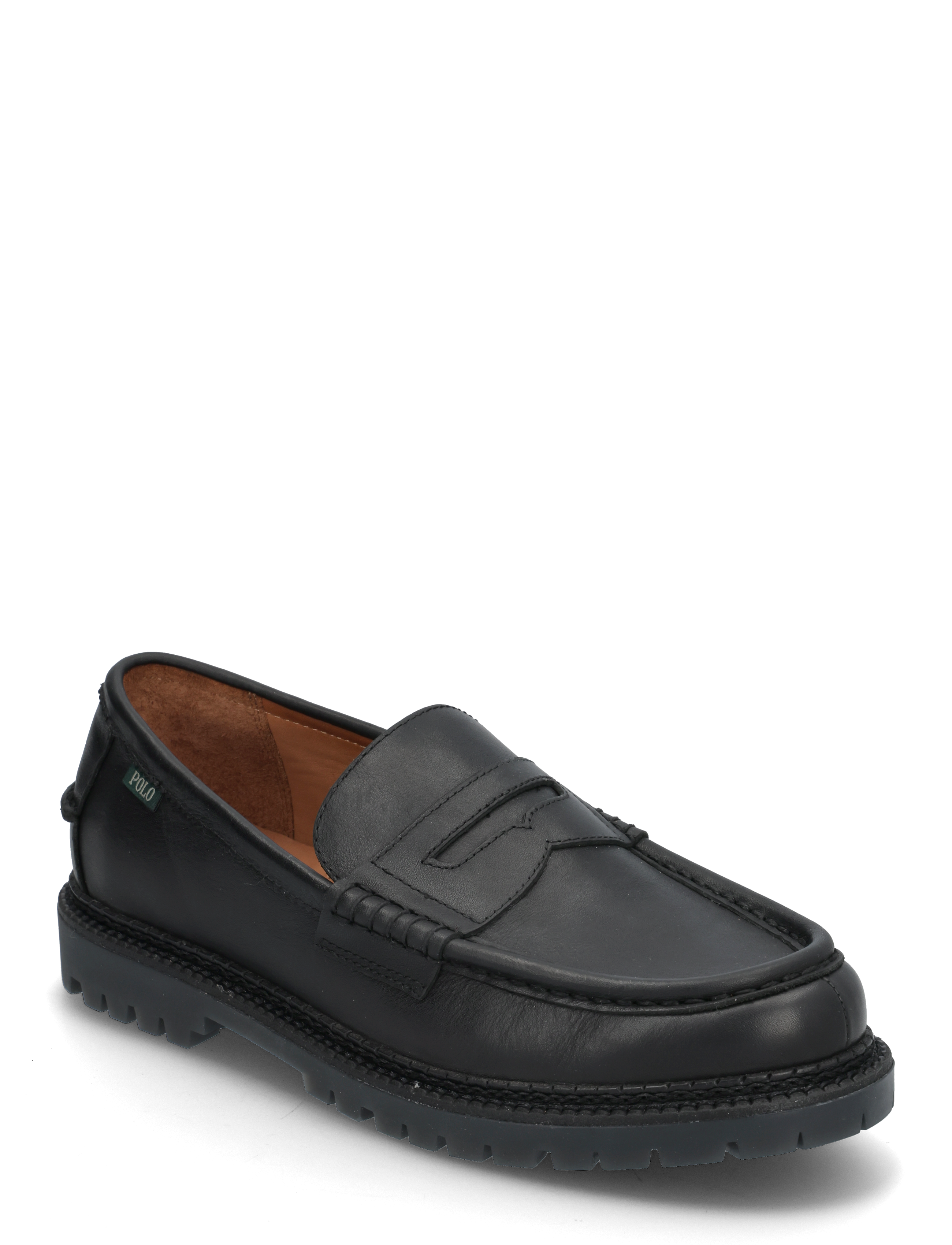Polo Ralph Lauren Jett Lug-Sole Leather Penny Loafer, 45, Schuhe, Schwarz - Loafers, Männerswear