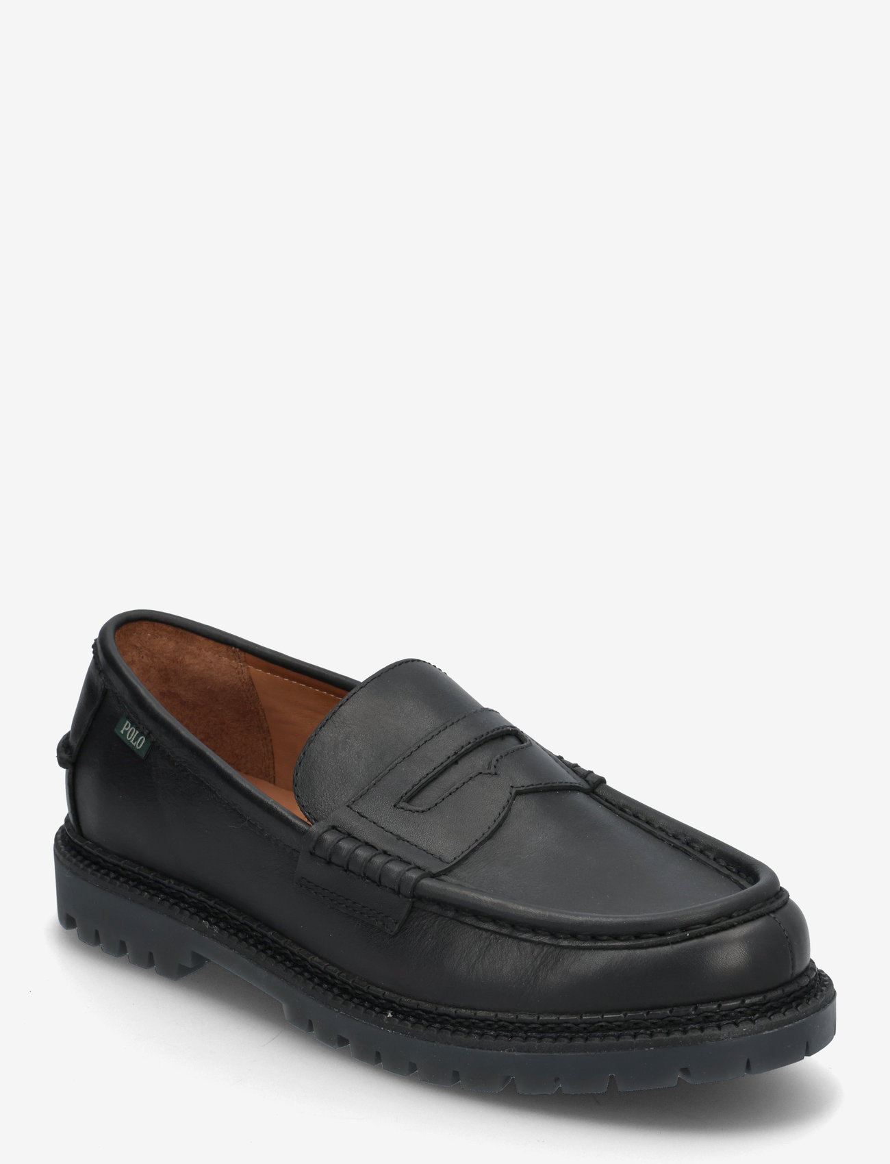 Polo Ralph Lauren - Jett Lug-Sole Leather Penny Loafer - shoppa efter tillfälle - black - 0