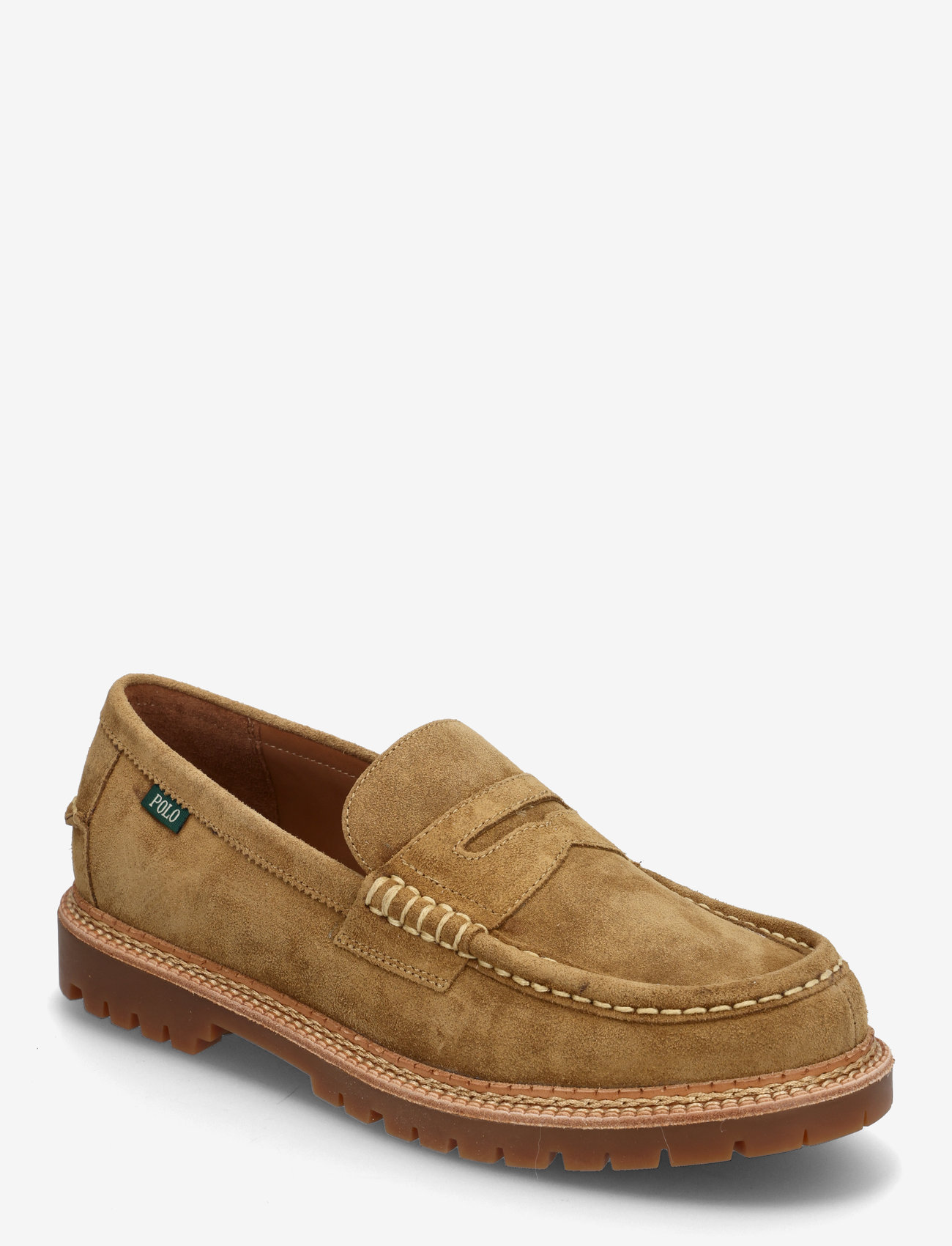 Polo Ralph Lauren - Jett Lug-Sole Suede Penny Loafer - shop by occasion - desert tan - 0