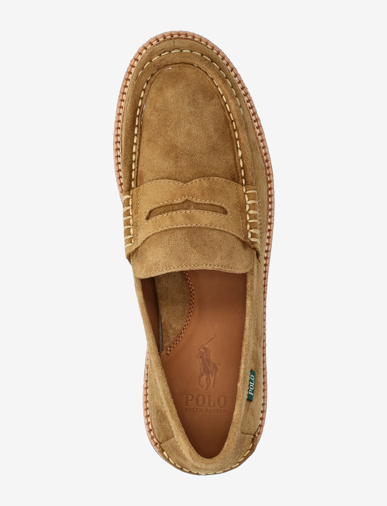 Polo Ralph Lauren - Jett Lug-Sole Suede Penny Loafer - shop by occasion - desert tan - 3