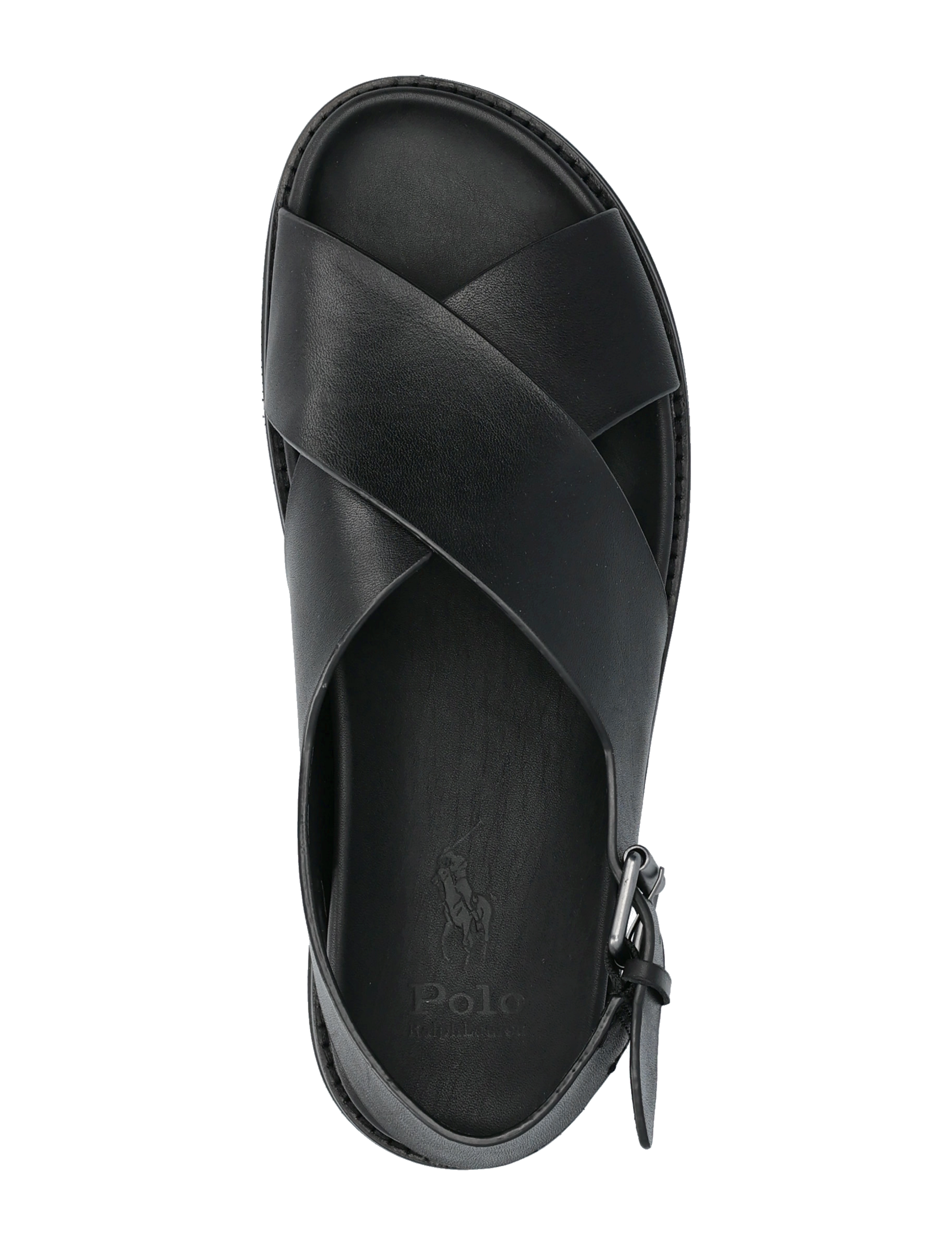 Polo Ralph Lauren - Zane Leather Sandal - feriefavoritter - black - 3